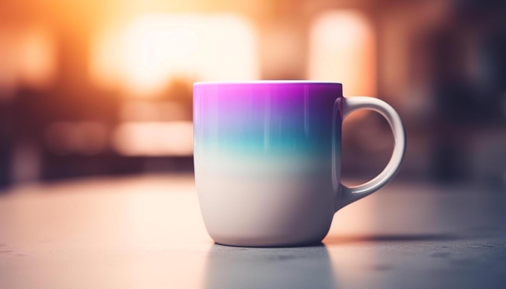 Fresh coffee in a wooden mug, perfect for relaxation indoors generated by AI photo