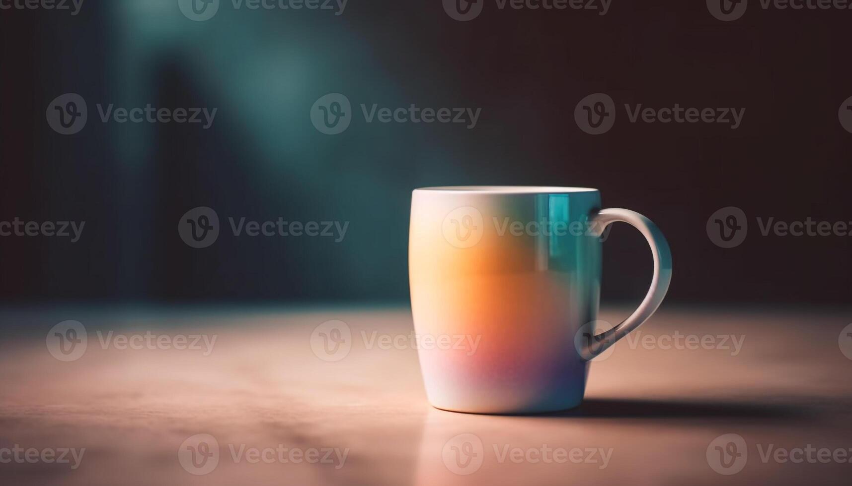 Hot steam rises from fresh caffeine in transparent glass mug generated by AI photo