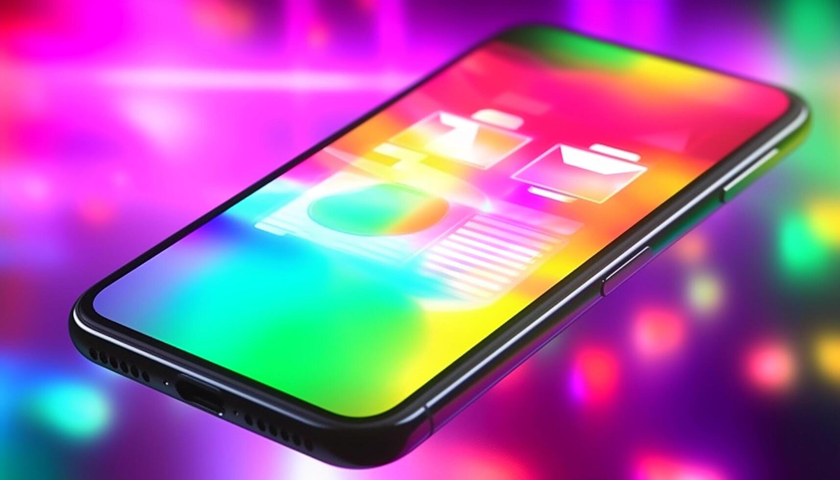 Abstract mobile phone symbolizes modern communication and wireless