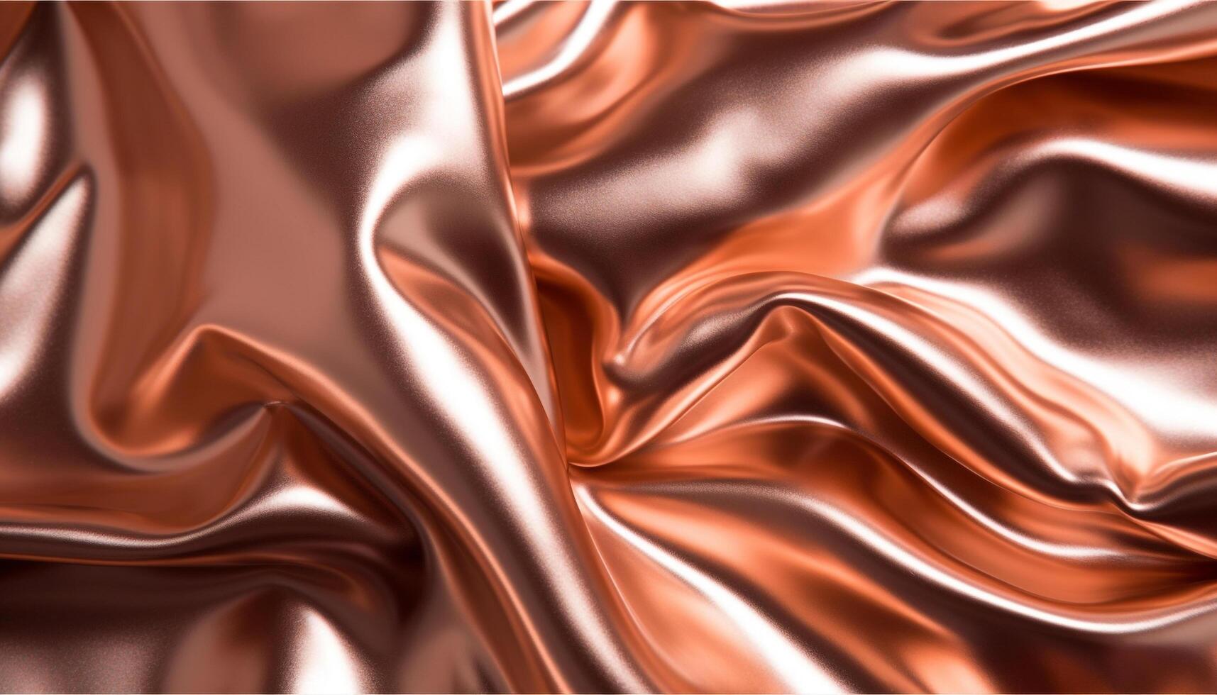 Smooth satin waves flow in an elegant abstract pattern generated by AI photo