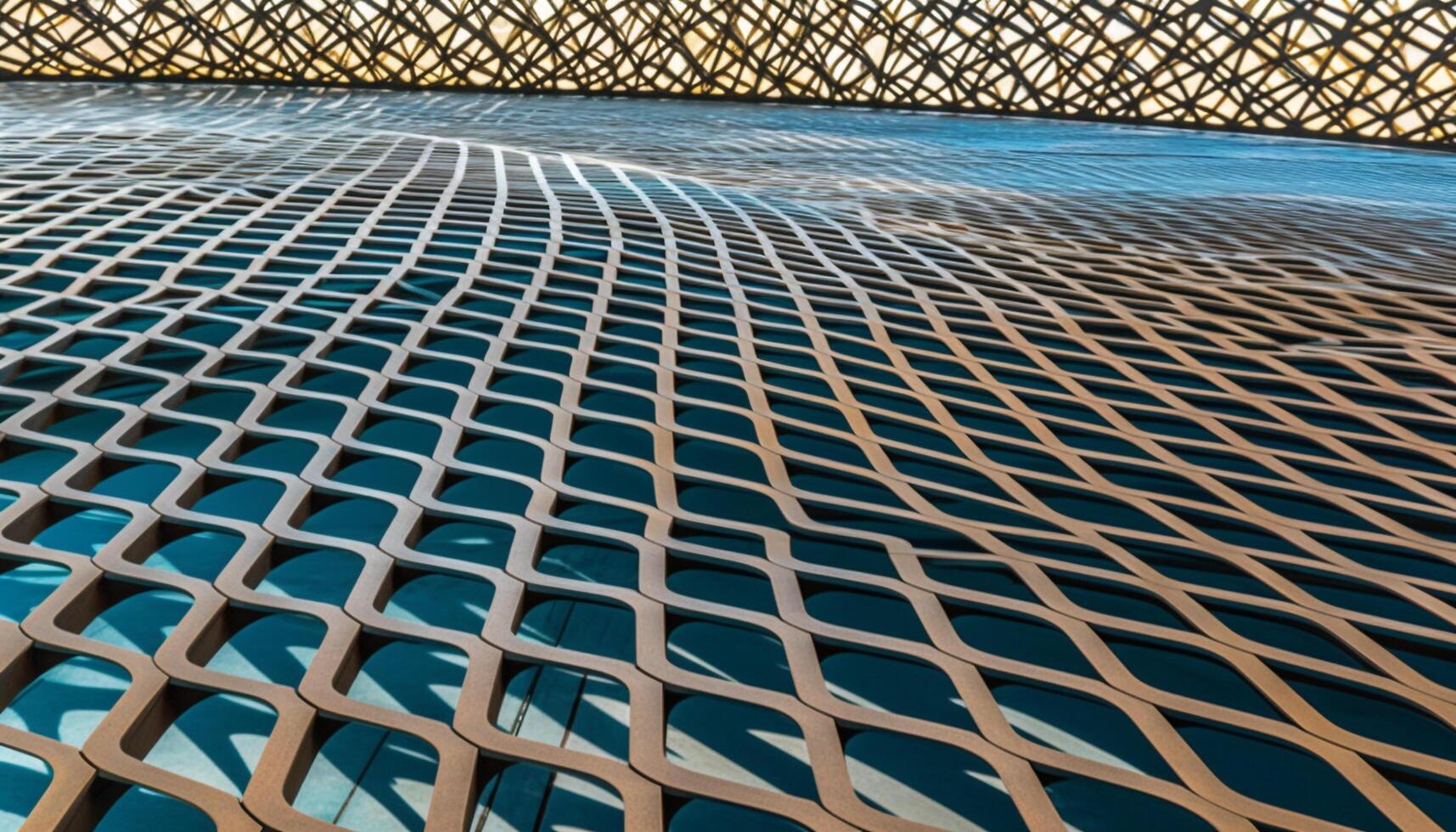 Futuristic skyscraper built with steel and glass reflects modern cityscape generated by AI photo