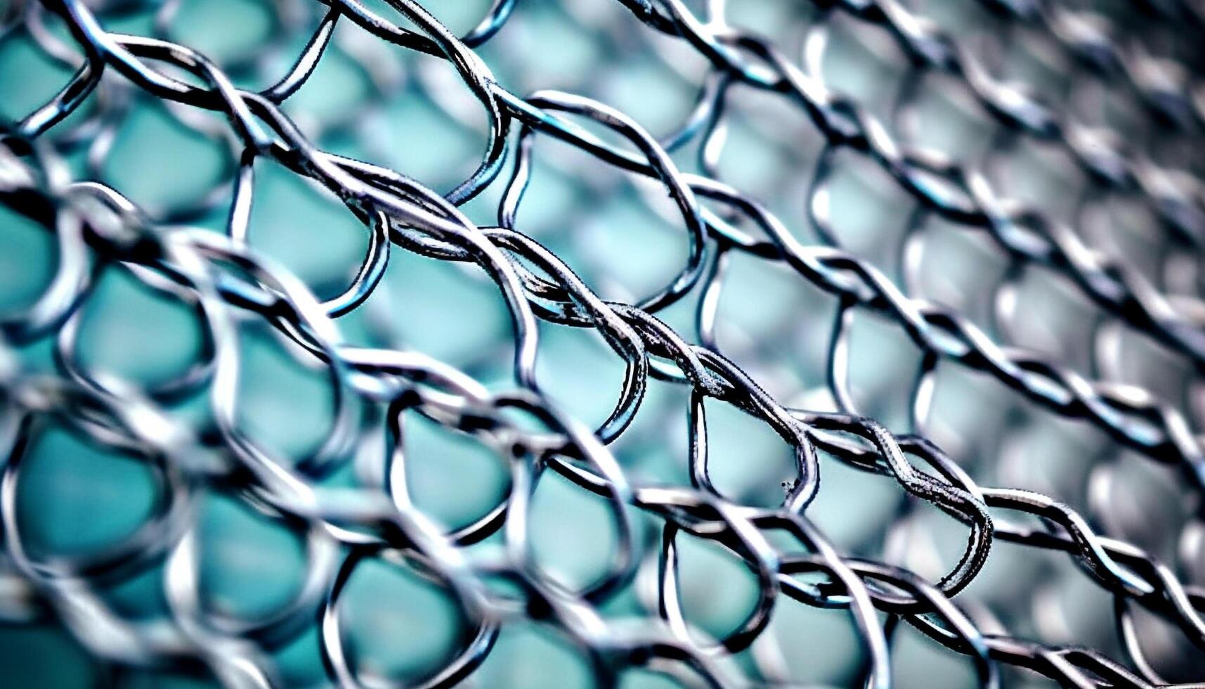 Rusty chainlink fence attached to heavy steel construction industry backdrop generated by AI photo