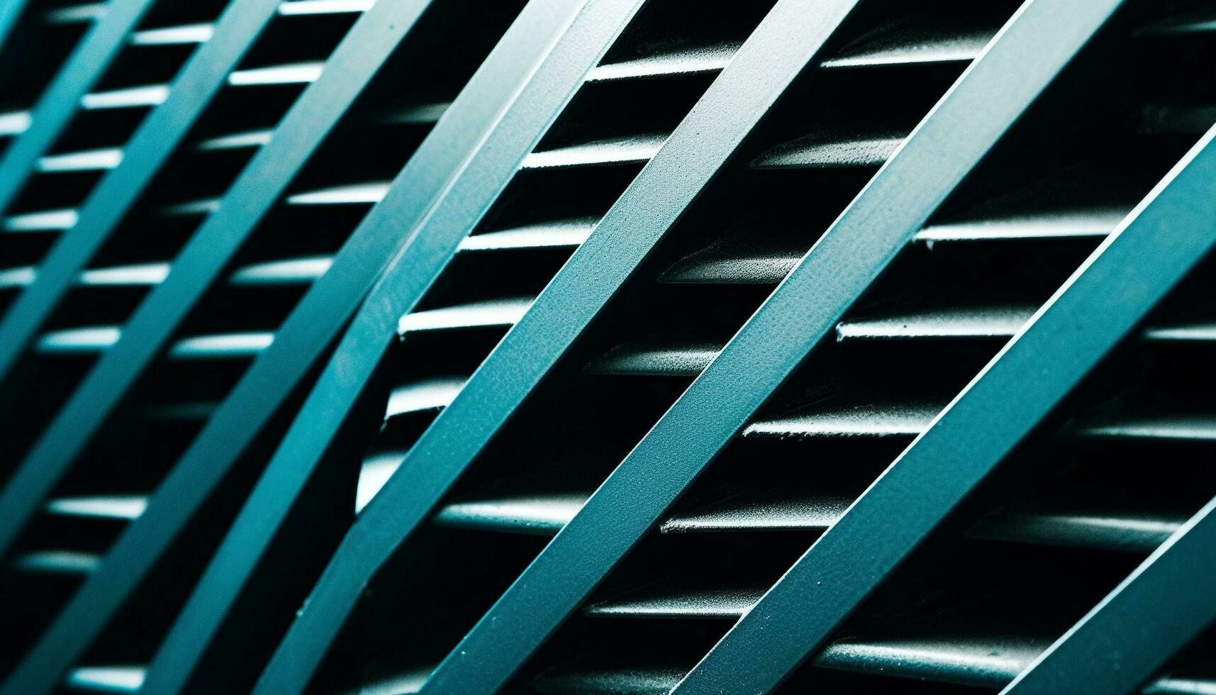 Abstract metallic grid pattern reflects modern architecture in steel industry generated by AI photo
