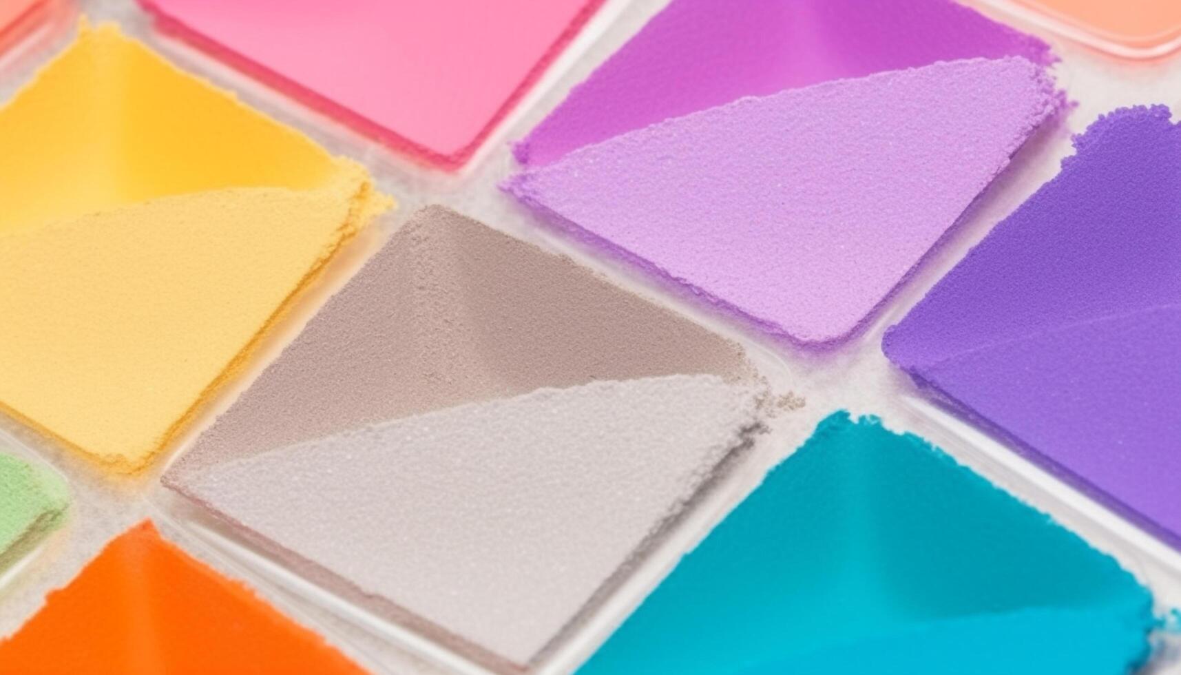 Vibrant colors in a palette, a rainbow of creativity generated by AI photo