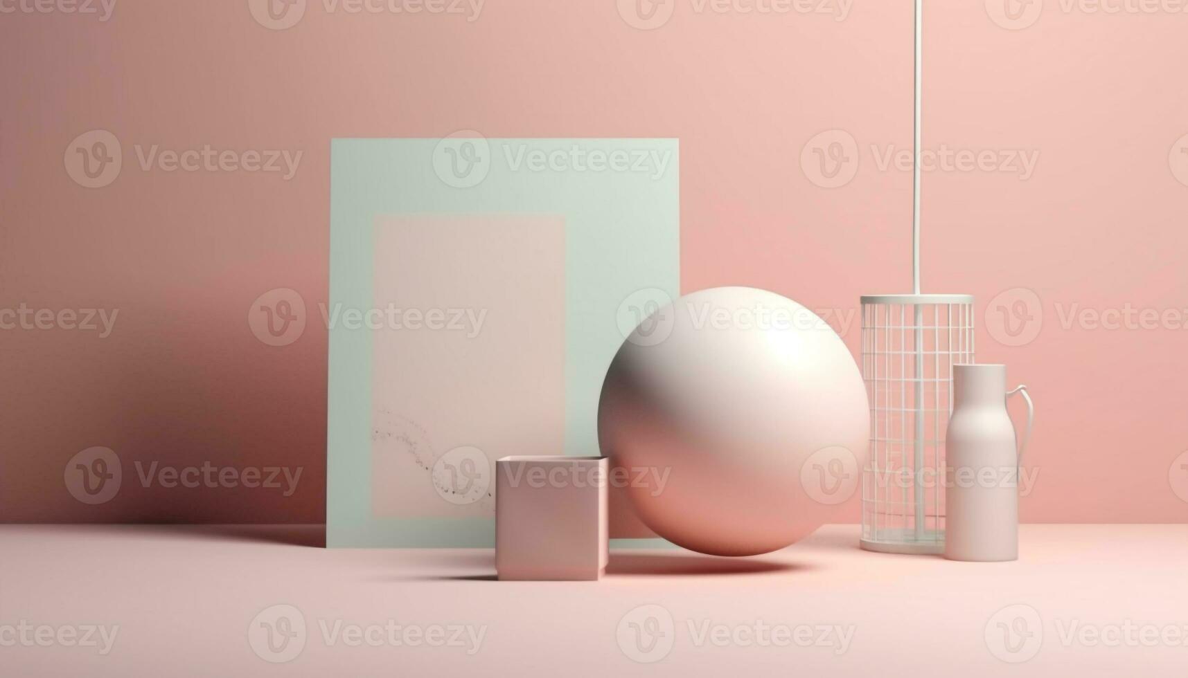 Abstract shapes decorate modern wallpaper backdrop for healthy lifestyles generated by AI photo