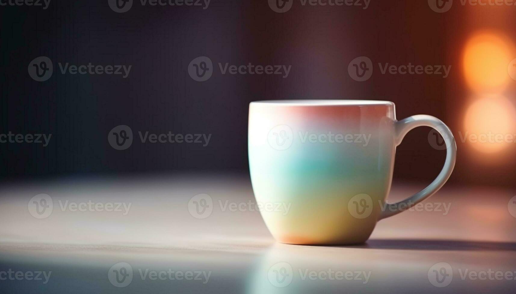 Fresh coffee mug on wooden table, perfect for relaxation generated by AI photo