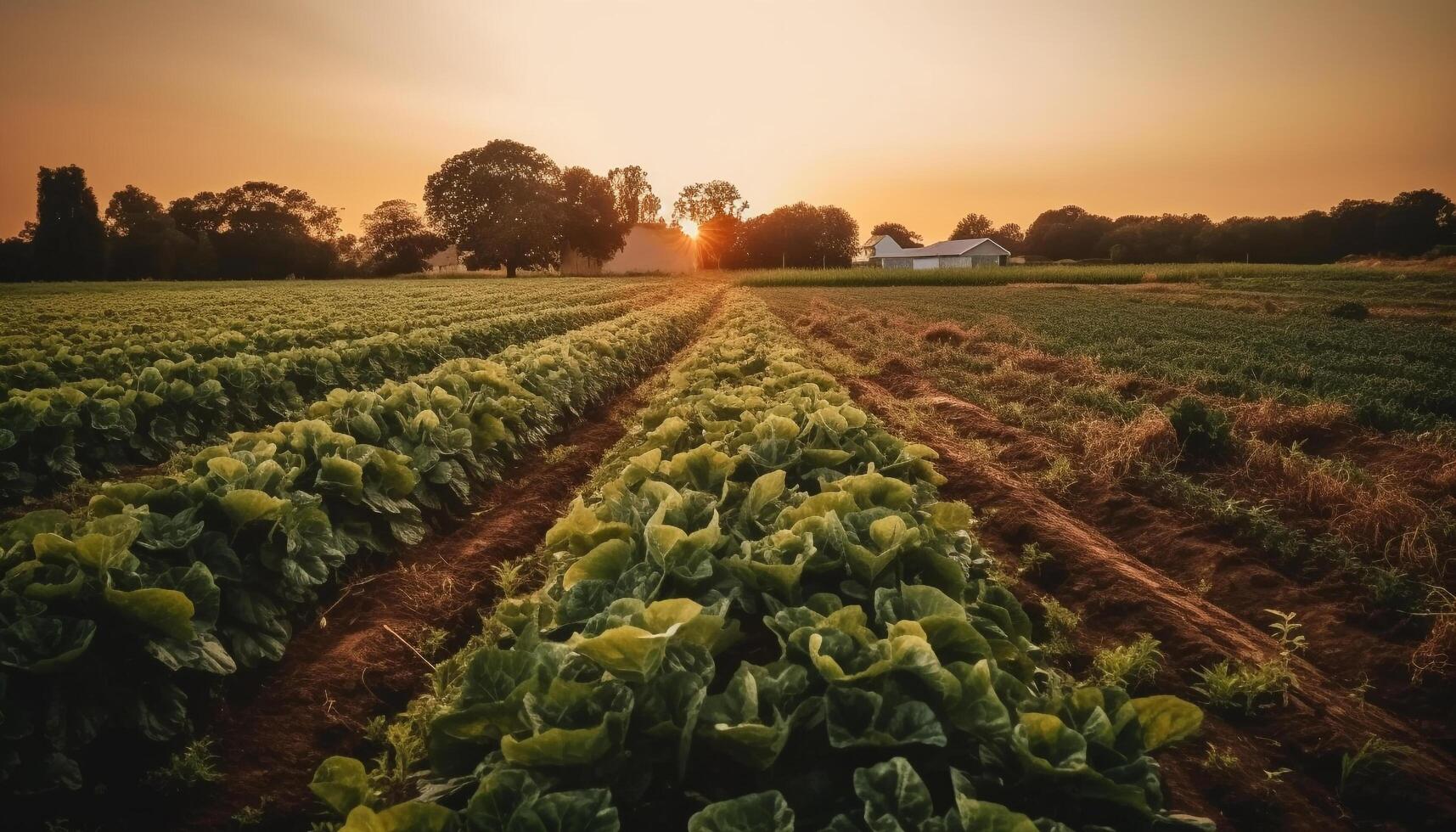 agricultura industria cosecha Fresco orgánico vegetales en ajardinado granja prado generado por ai foto