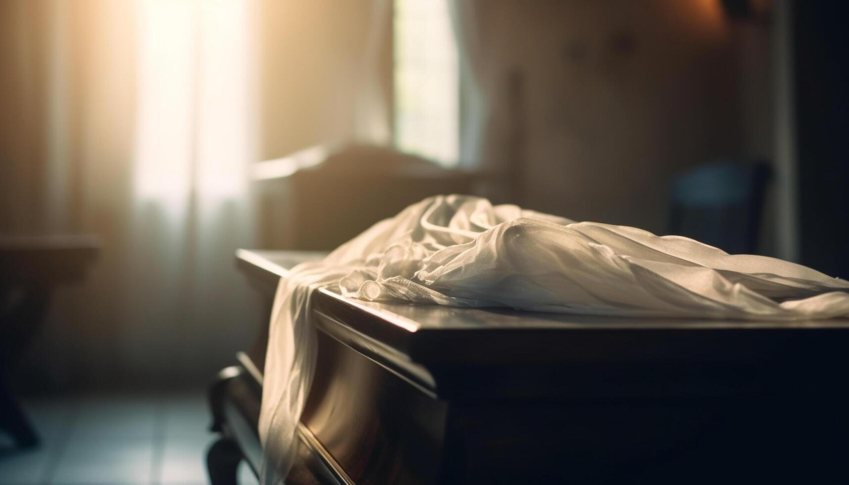 Tranquil scene comfortable bed, elegant decor, and peaceful absence generated by AI photo