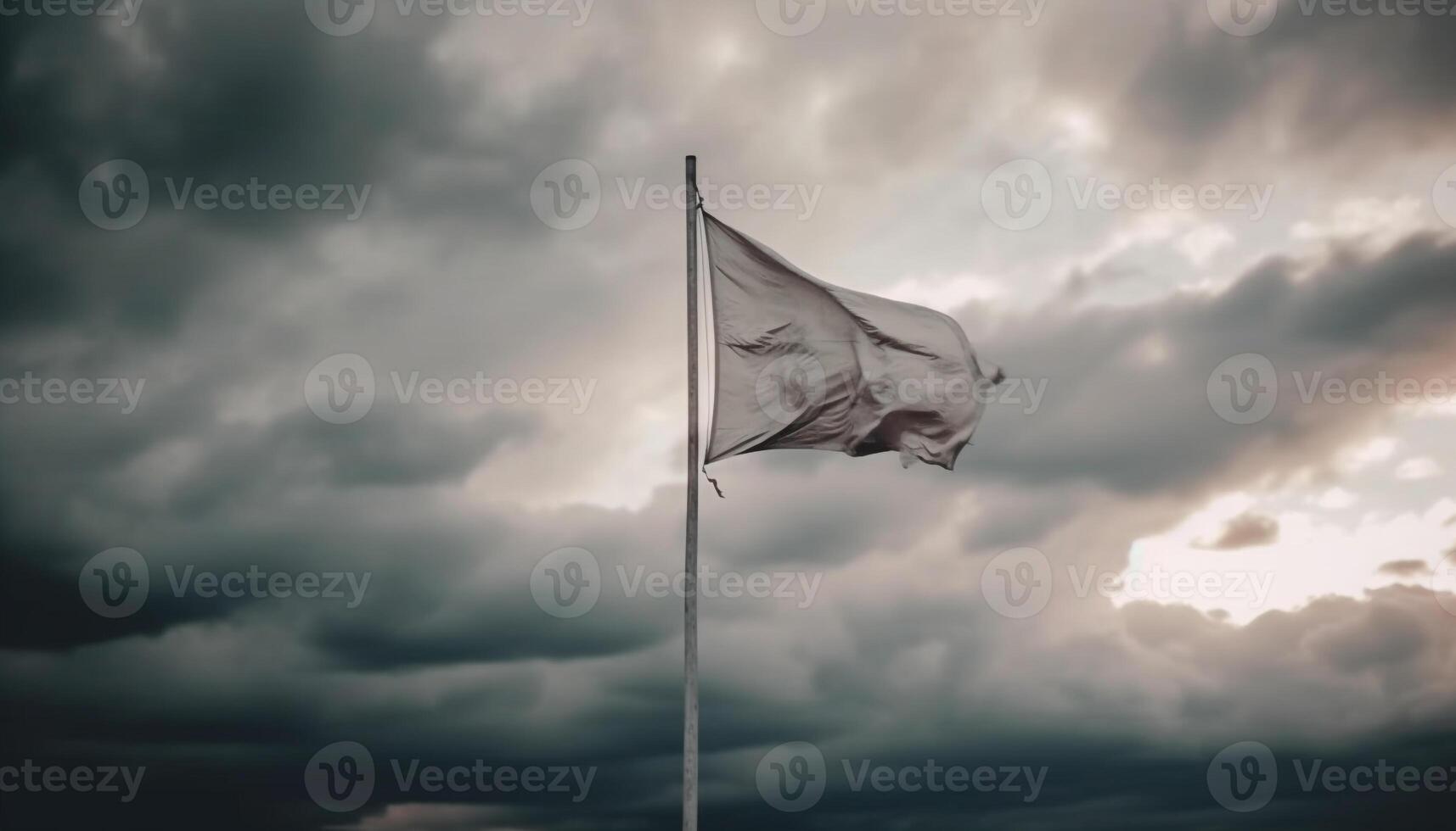 Freedom waving in the moody sky, a symbol of patriotism generated by AI photo