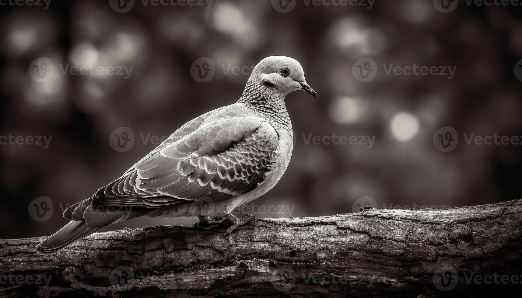 uno pájaro, encaramado en rama, mirando a cámara, tranquilidad generado por ai foto