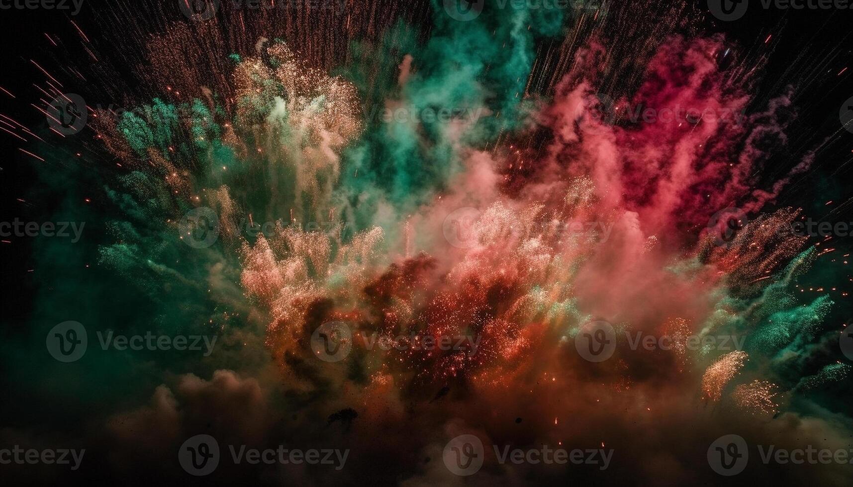 Glowing star field illuminates the abstract, futuristic galaxy backdrop generated by AI photo