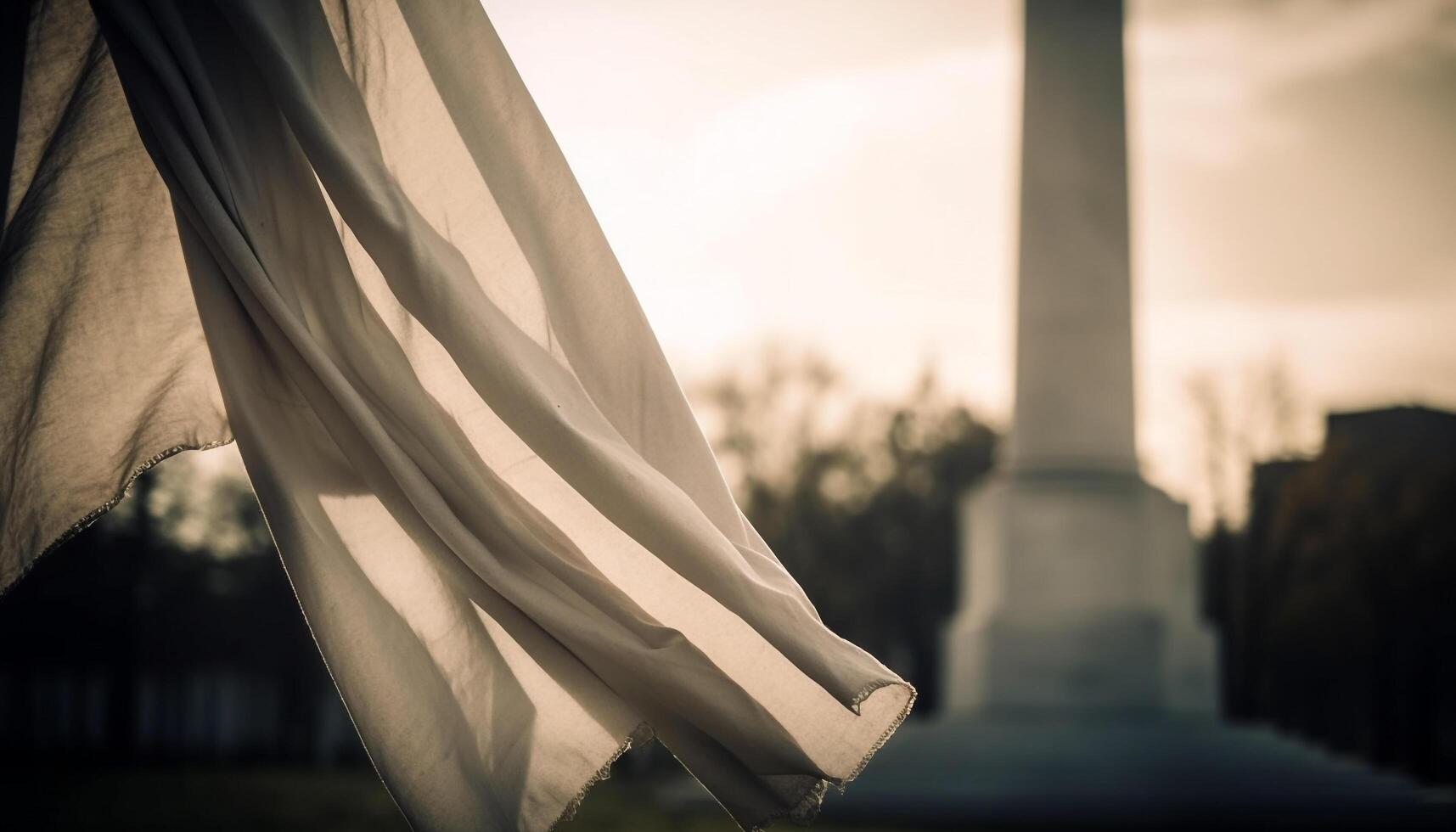 The old monument patriotism symbolizes American culture and history generated by AI photo