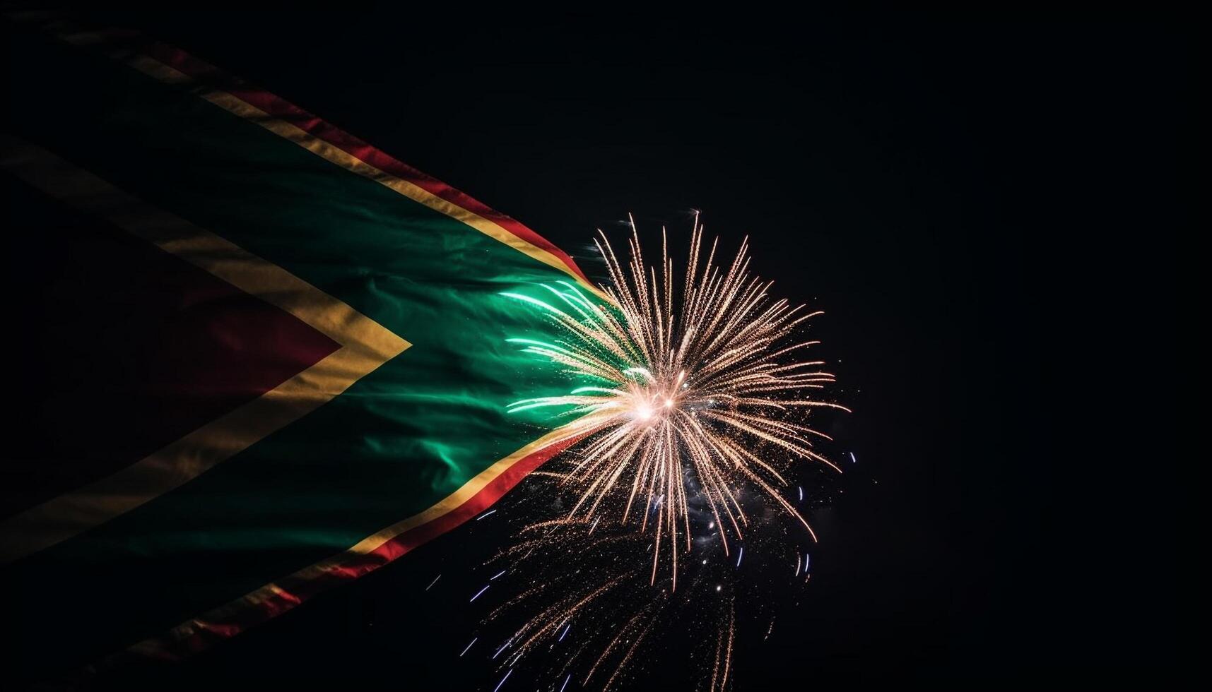 cuarto de julio celebracion enciende patriotismo con explosivo Fuegos artificiales monitor generado por ai foto