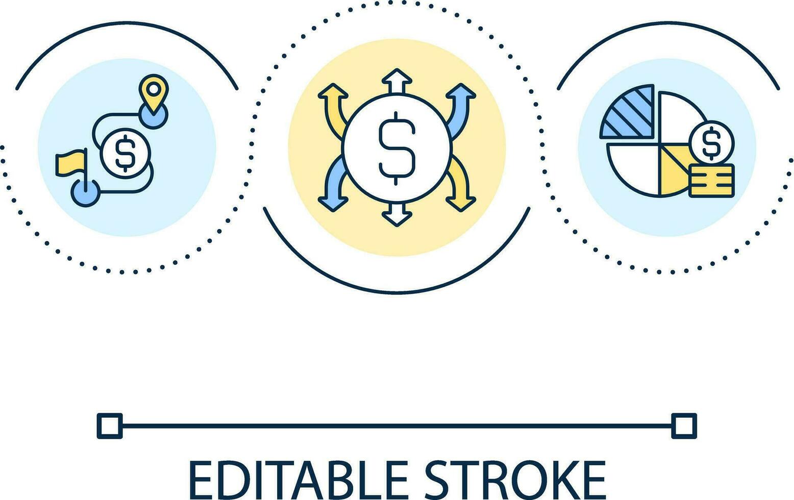 Company budgeting loop concept icon. Financial management. Investment and banking. Transaction abstract idea thin line illustration. Isolated outline drawing. Editable stroke vector