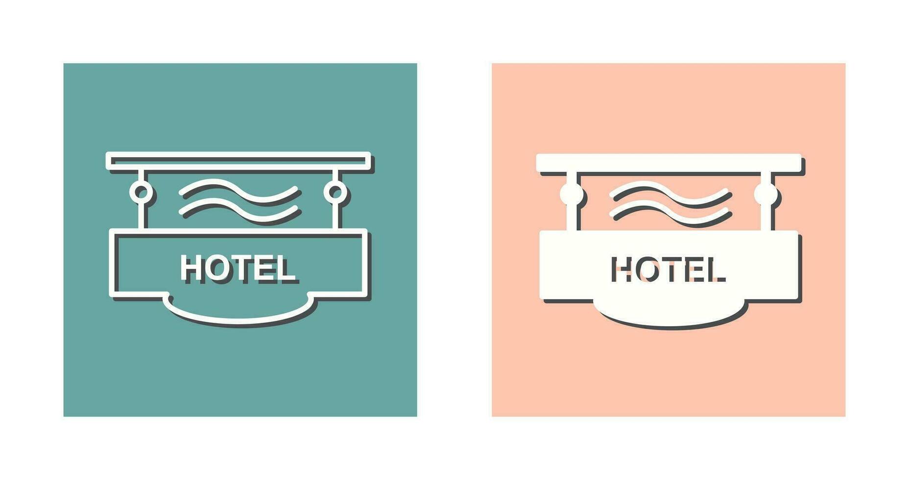 icono de vector de signo de hotel