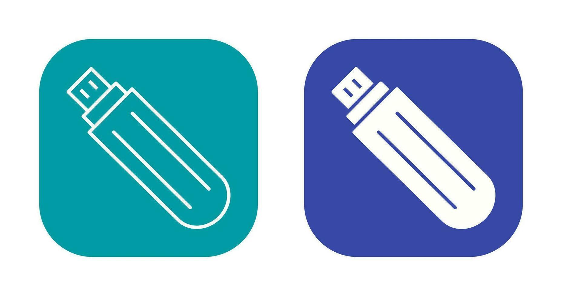 Unique USB Drive Vector Icon