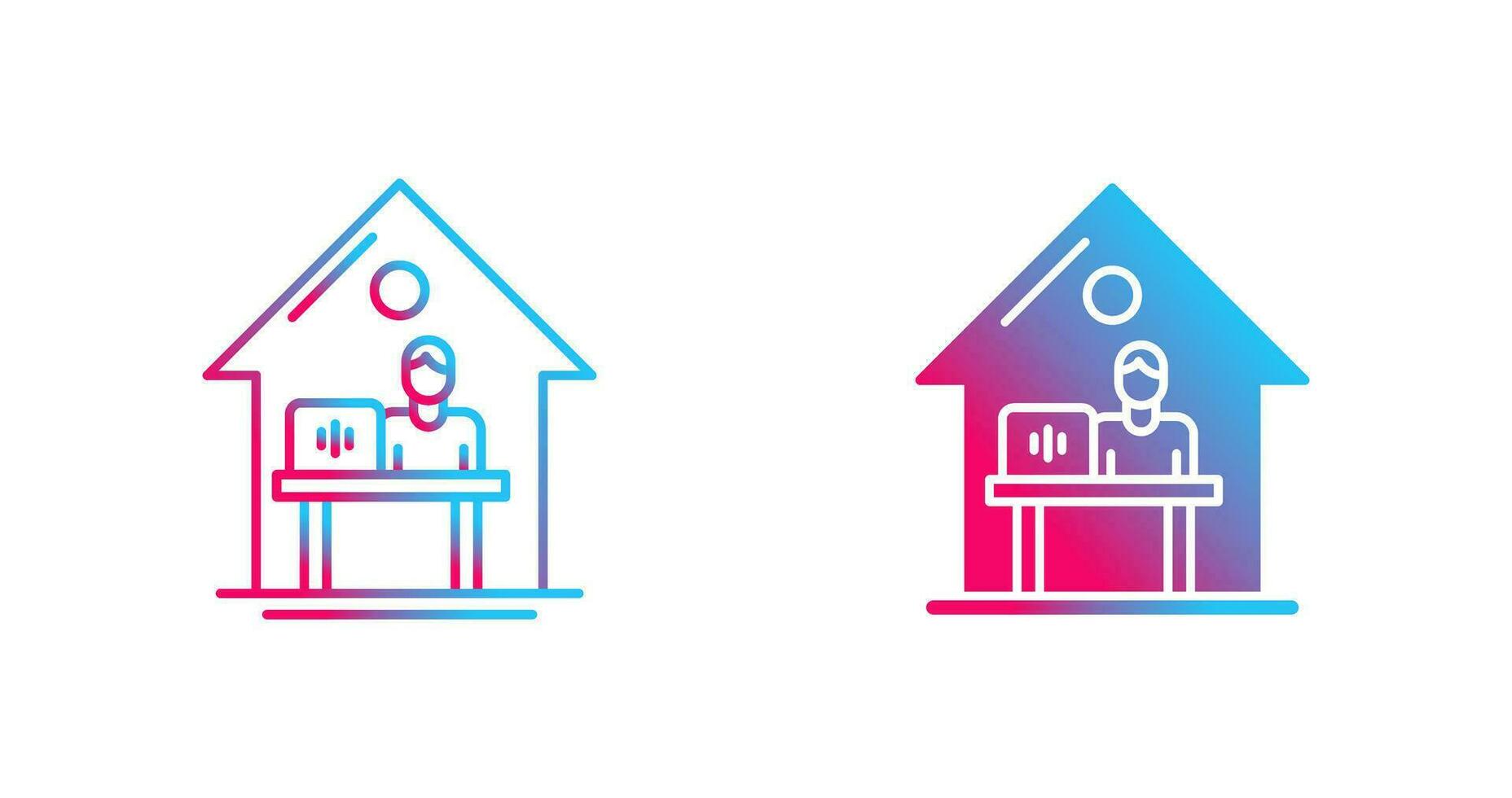 Work At Home Vector Icon