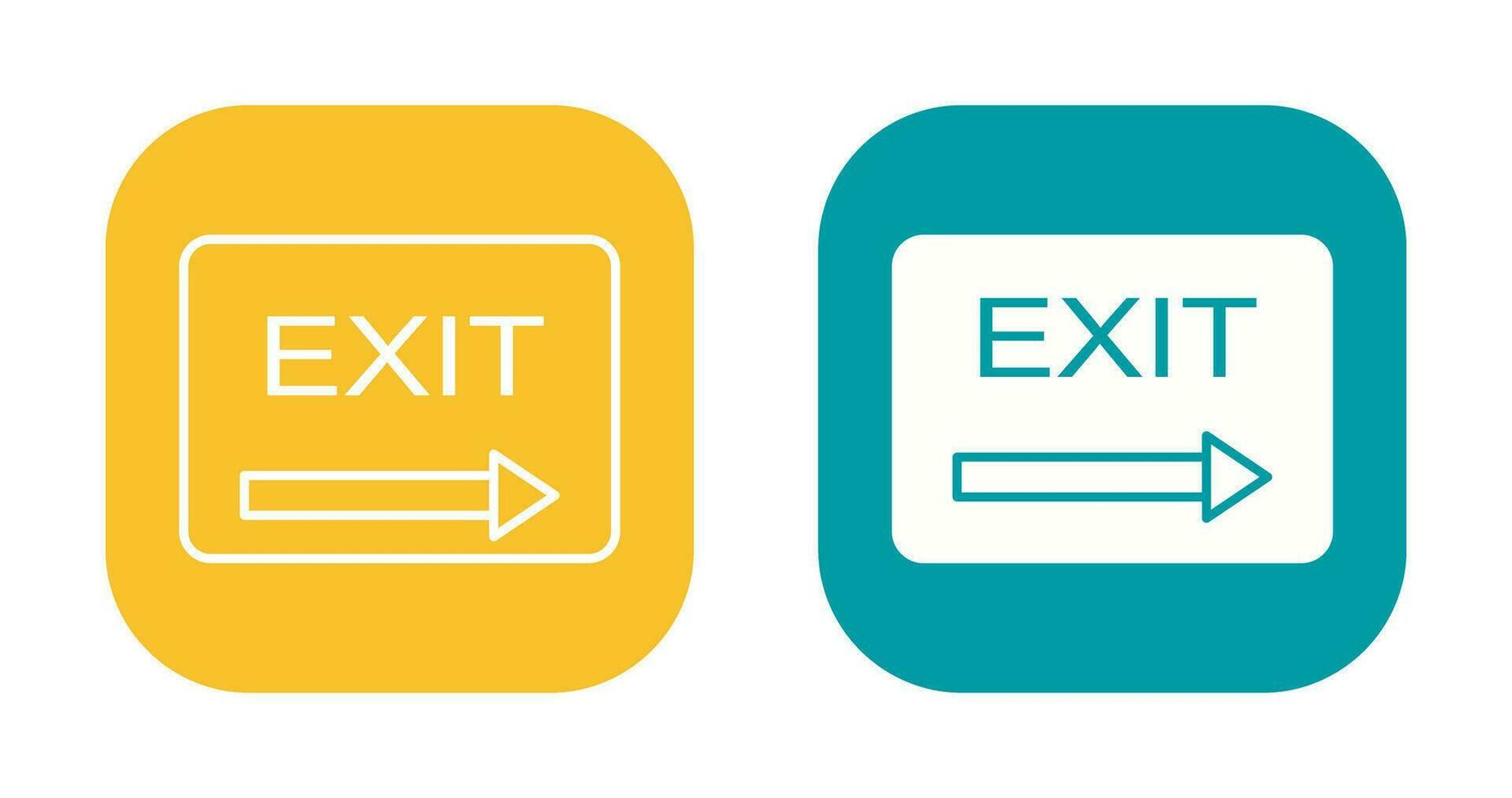 Unique Exit Vector Icon