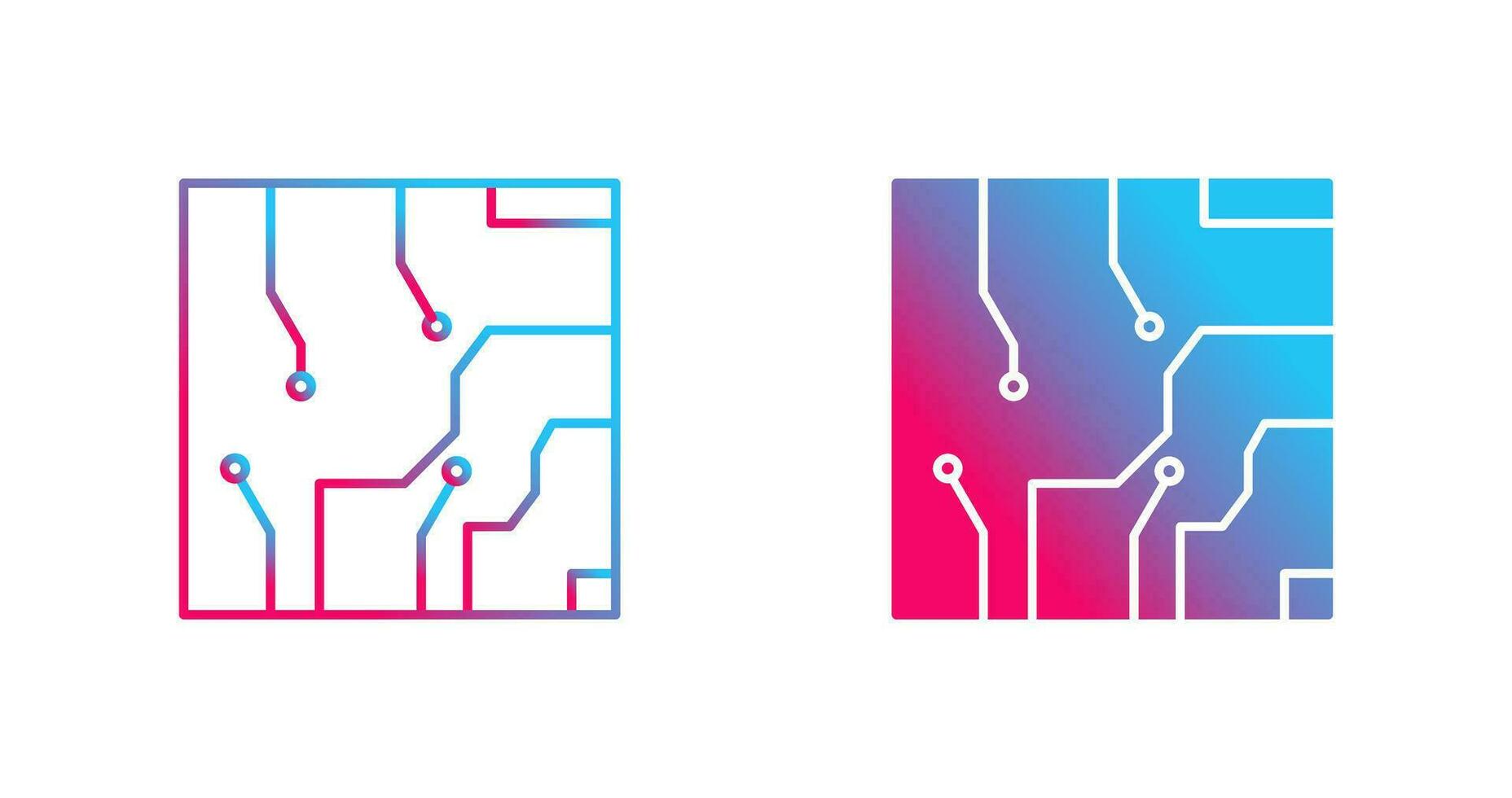 icono de vector de circuito eléctrico