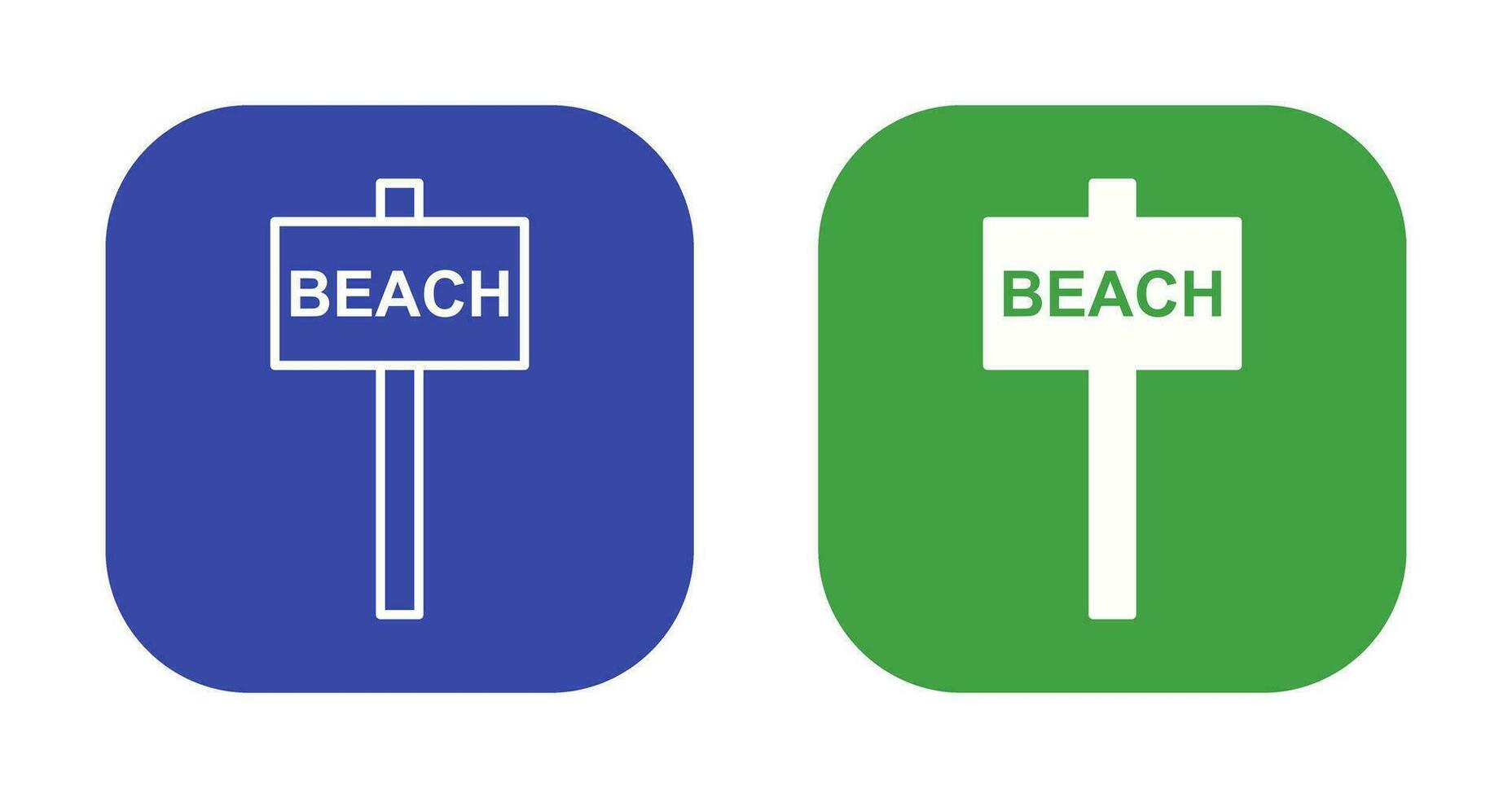 Beach Sign Vector Icon