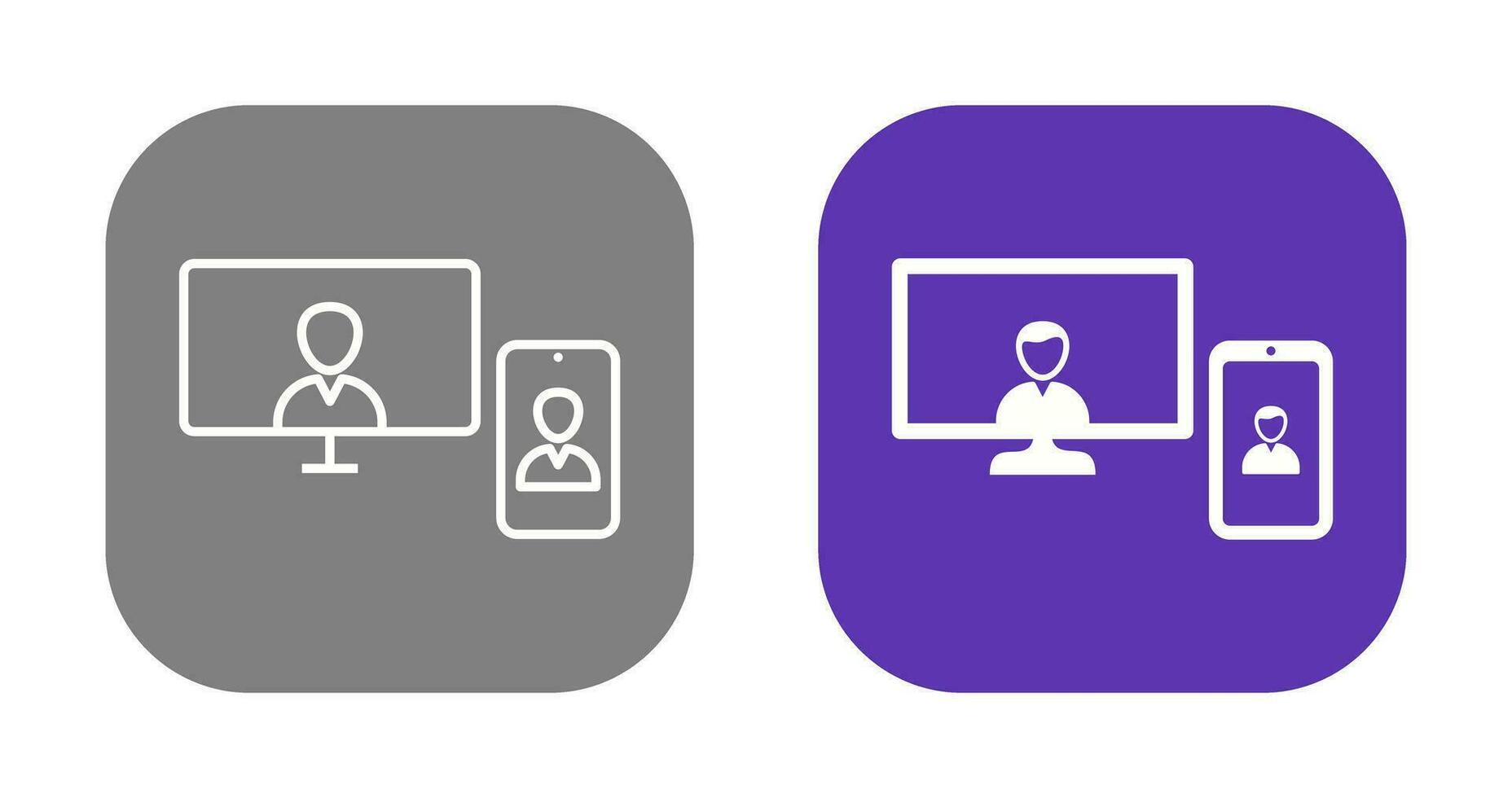 Unique Video Call Vector Icon