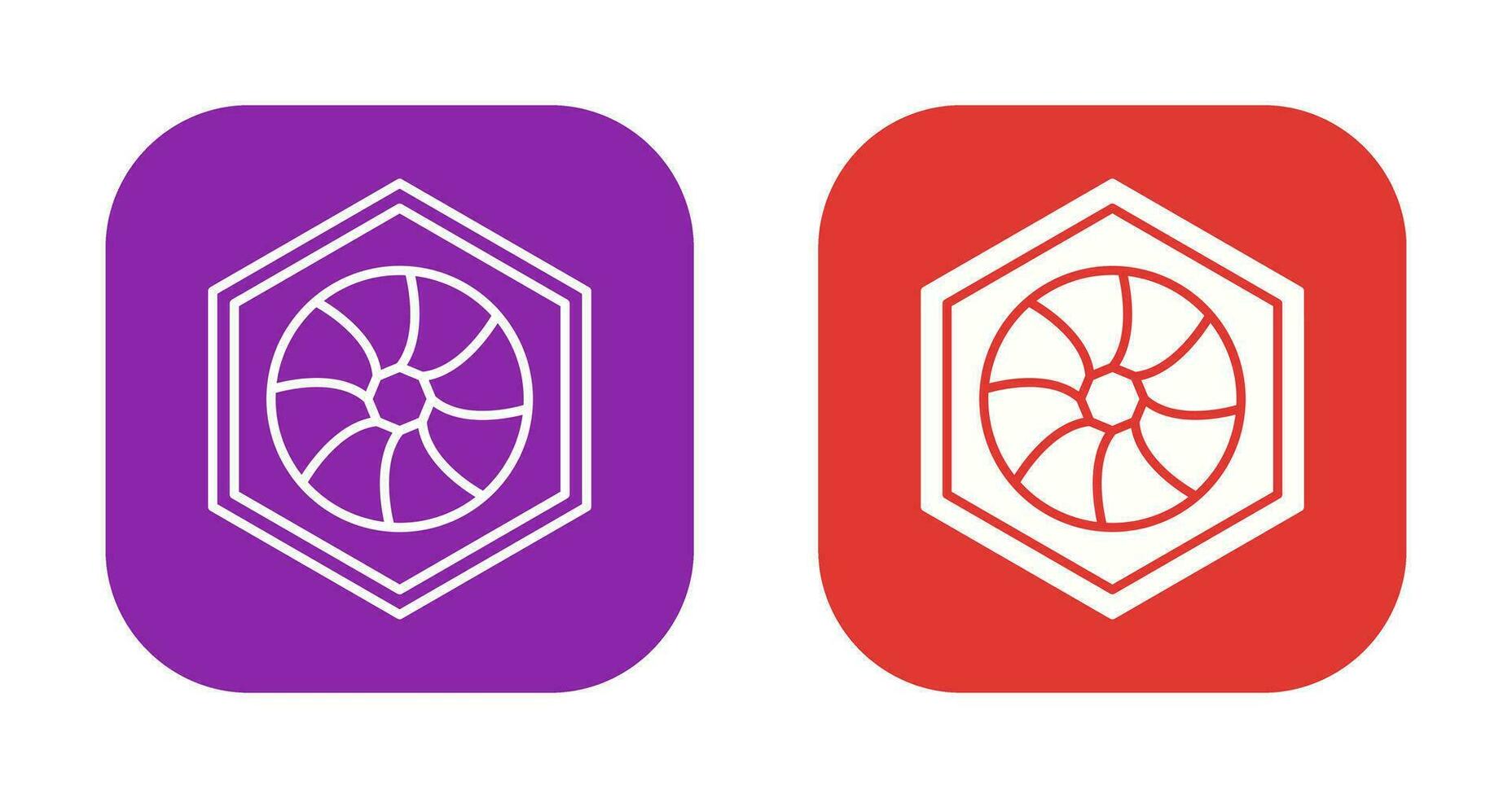 Unique Hexagonal Diaphram Vector Icon