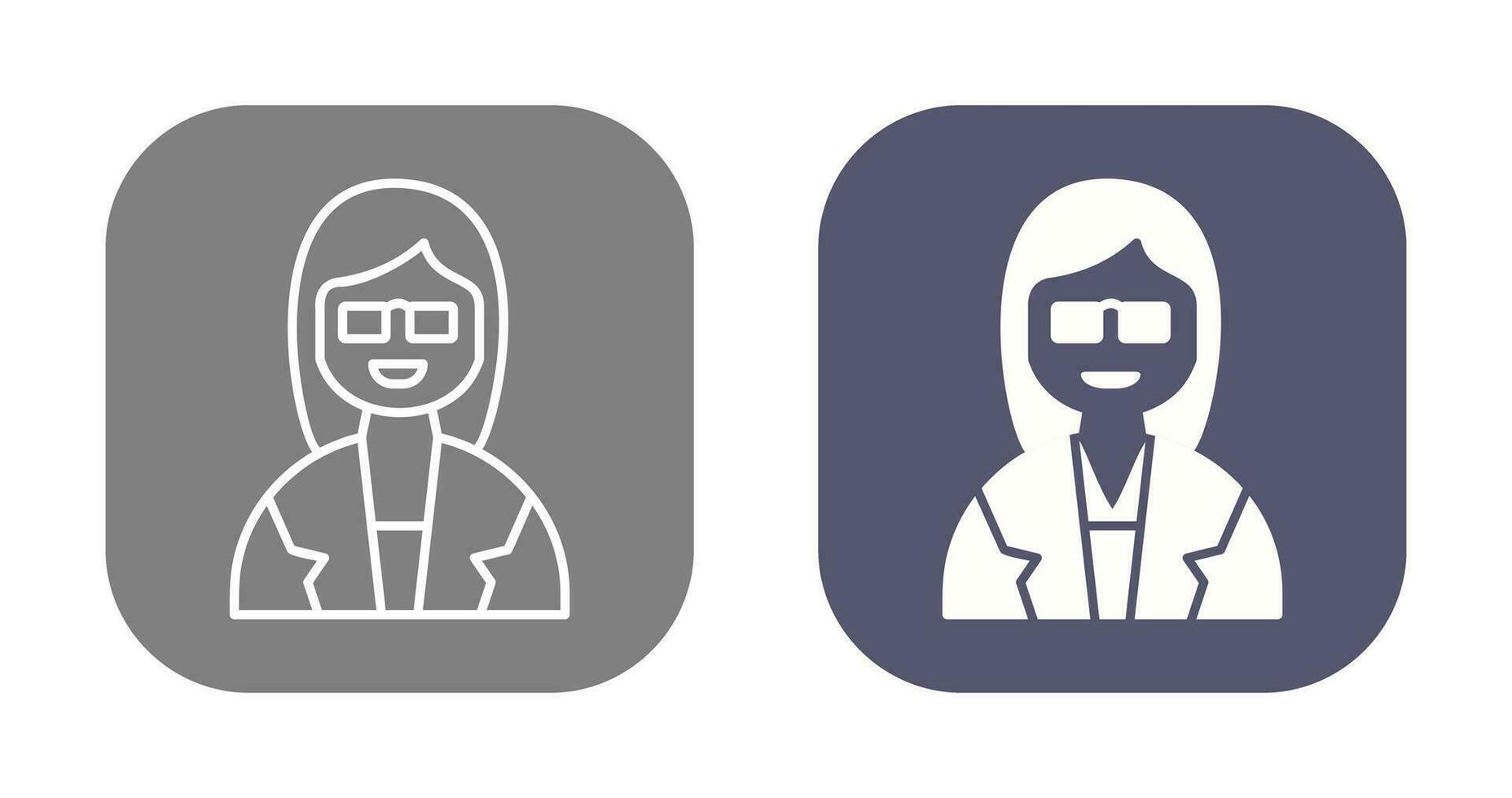 Unique Female Professor Vector Icon