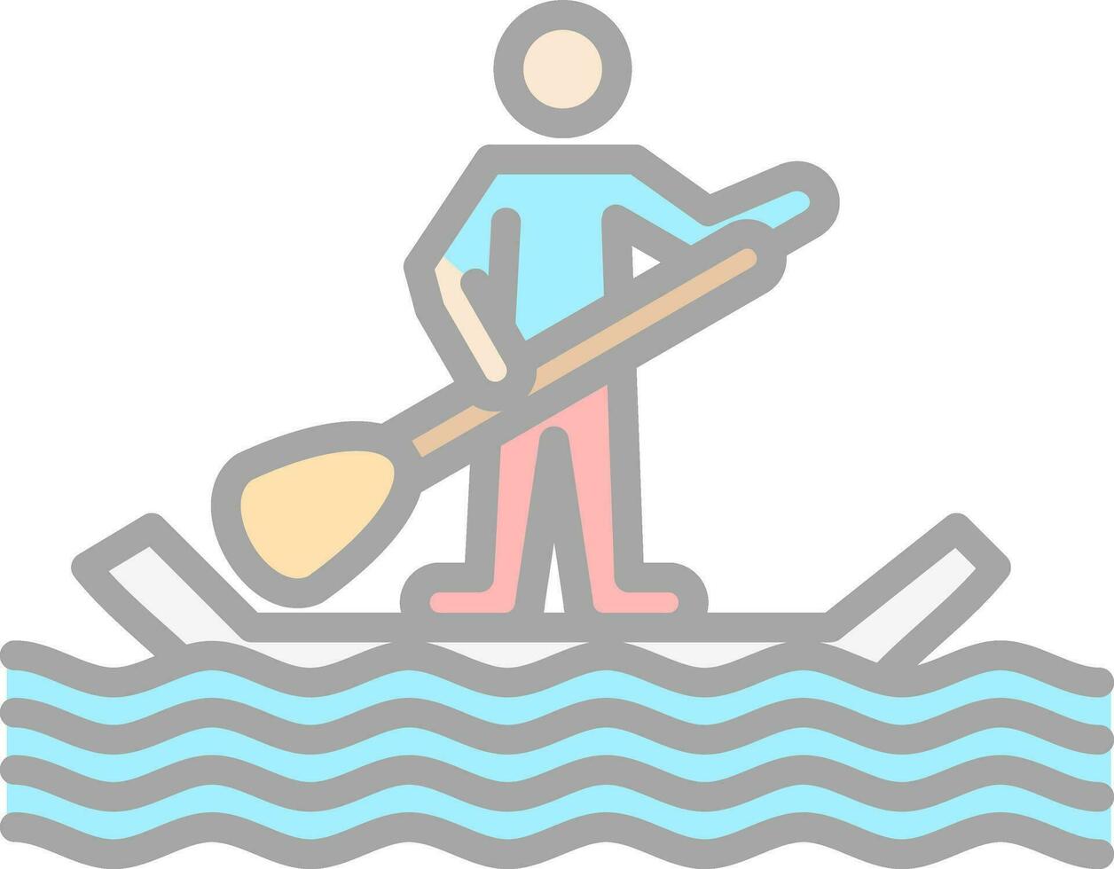 Paddle surf Vector Icon Design