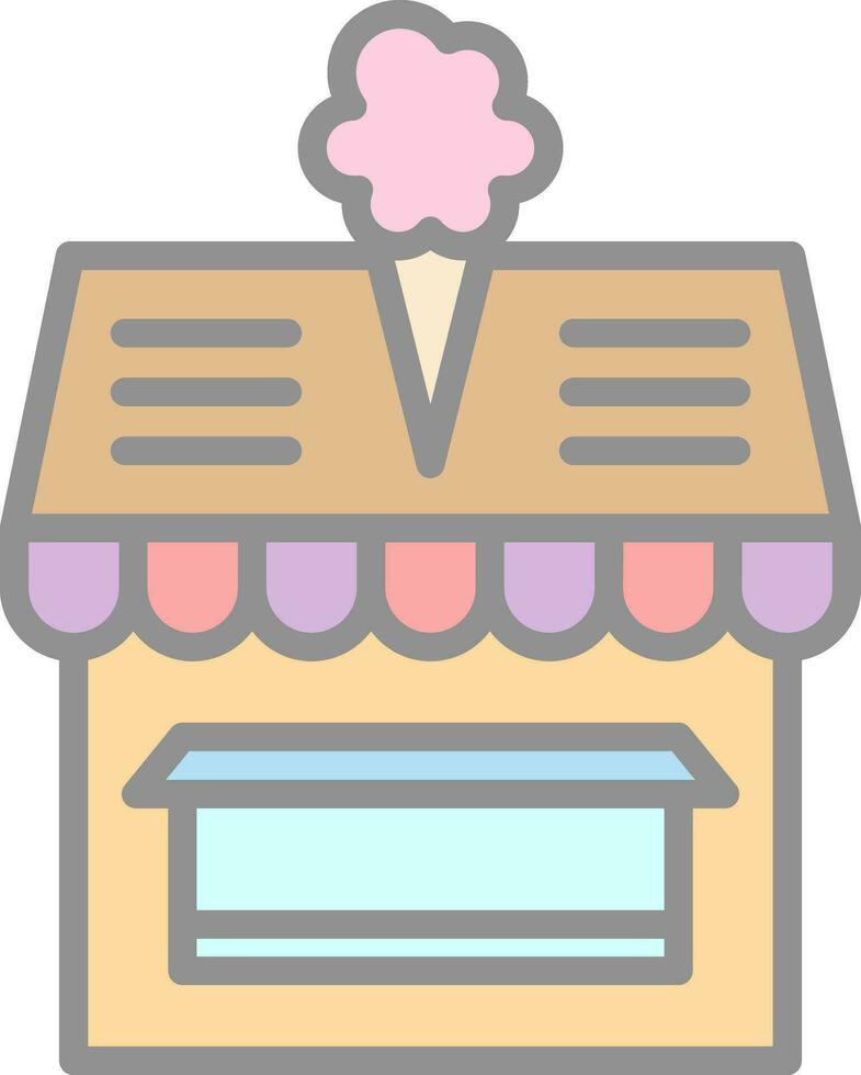 Ice cream shop Vector Icon Design
