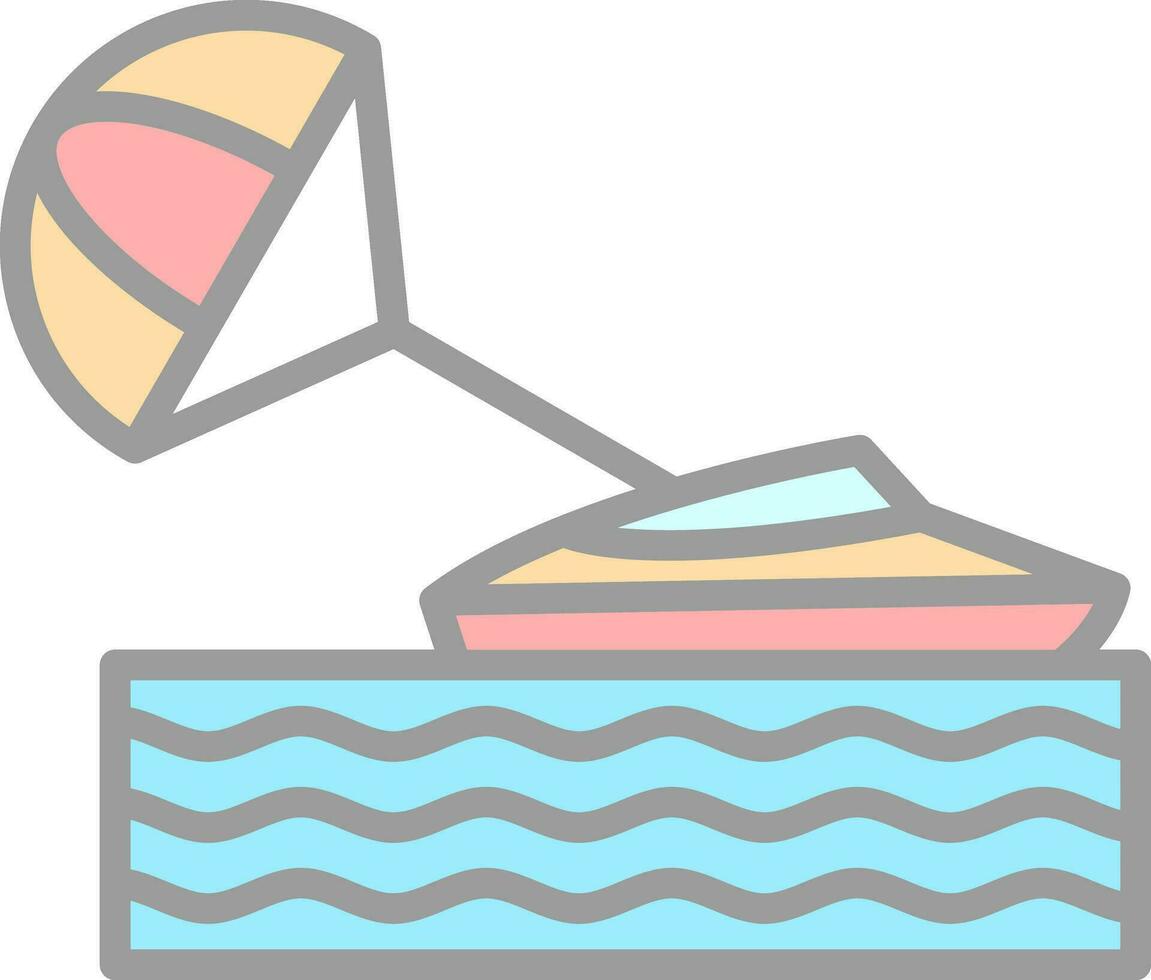 Parasailing Vector Icon Design