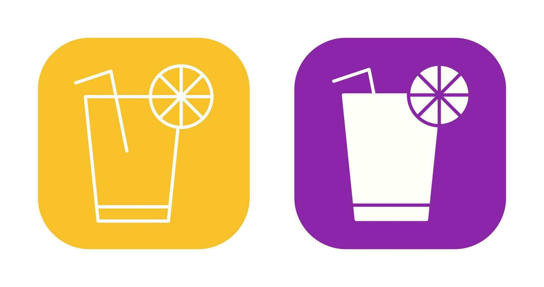 Unique Lemon Juice Vector Icon