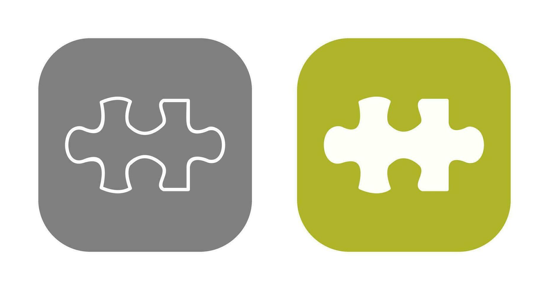 Unique Puzzle Piece Vector Icon