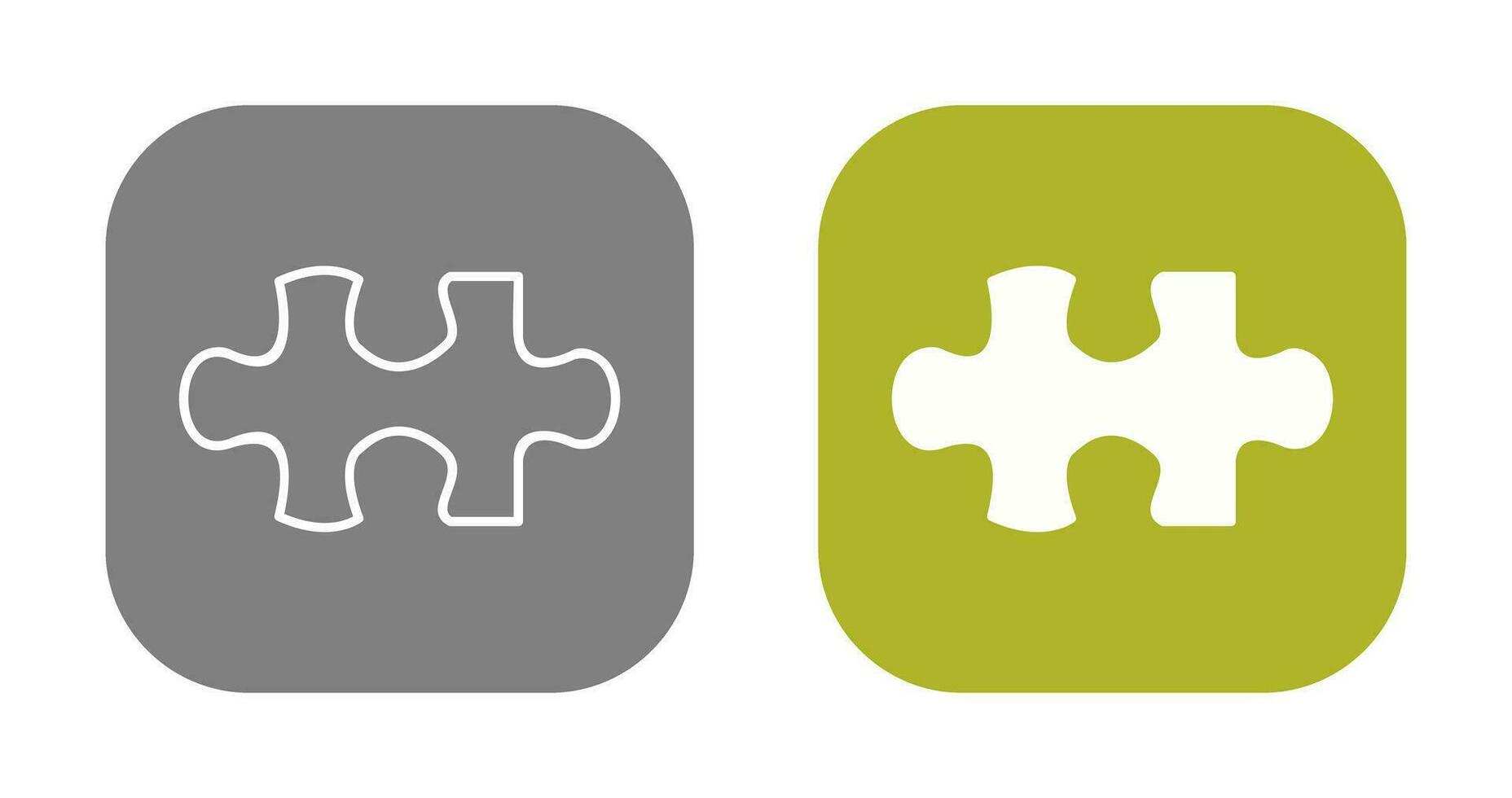 Unique Puzzle Piece Vector Icon