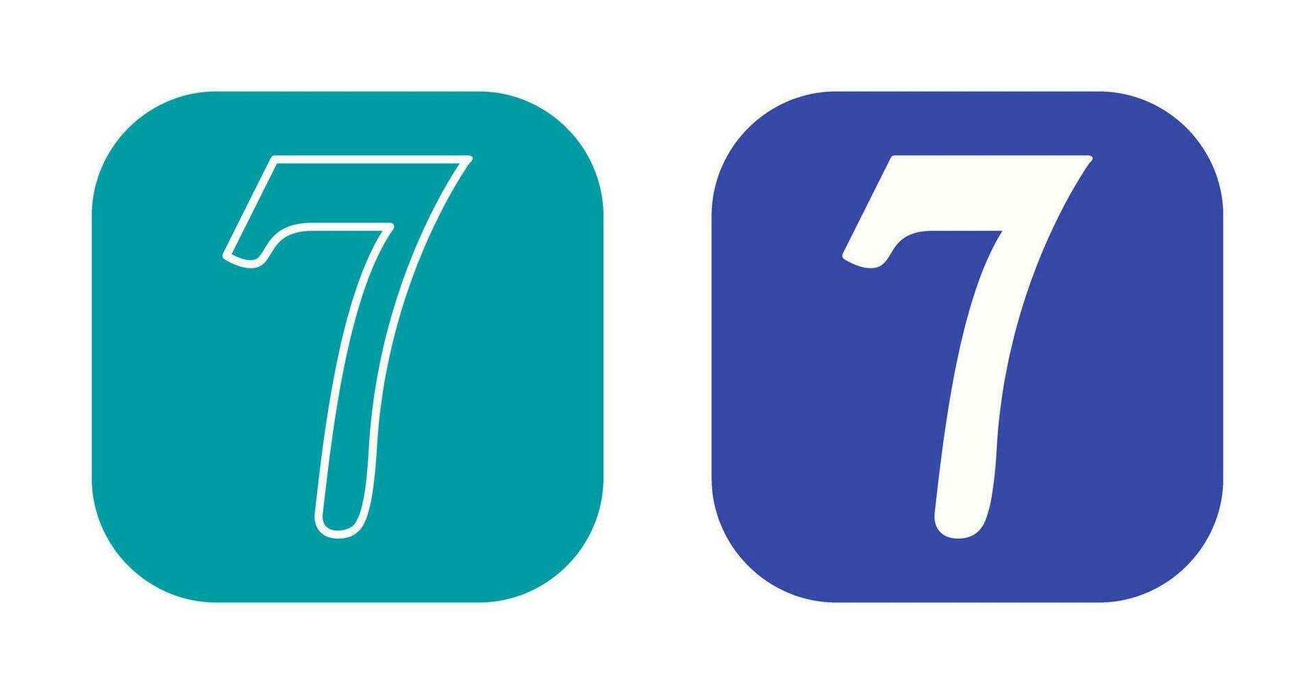 Number Seven Vector Icon