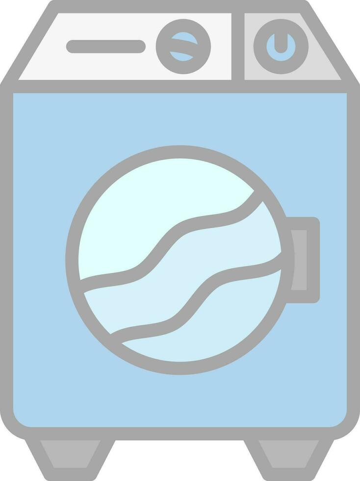 Washing machine Vector Icon Design