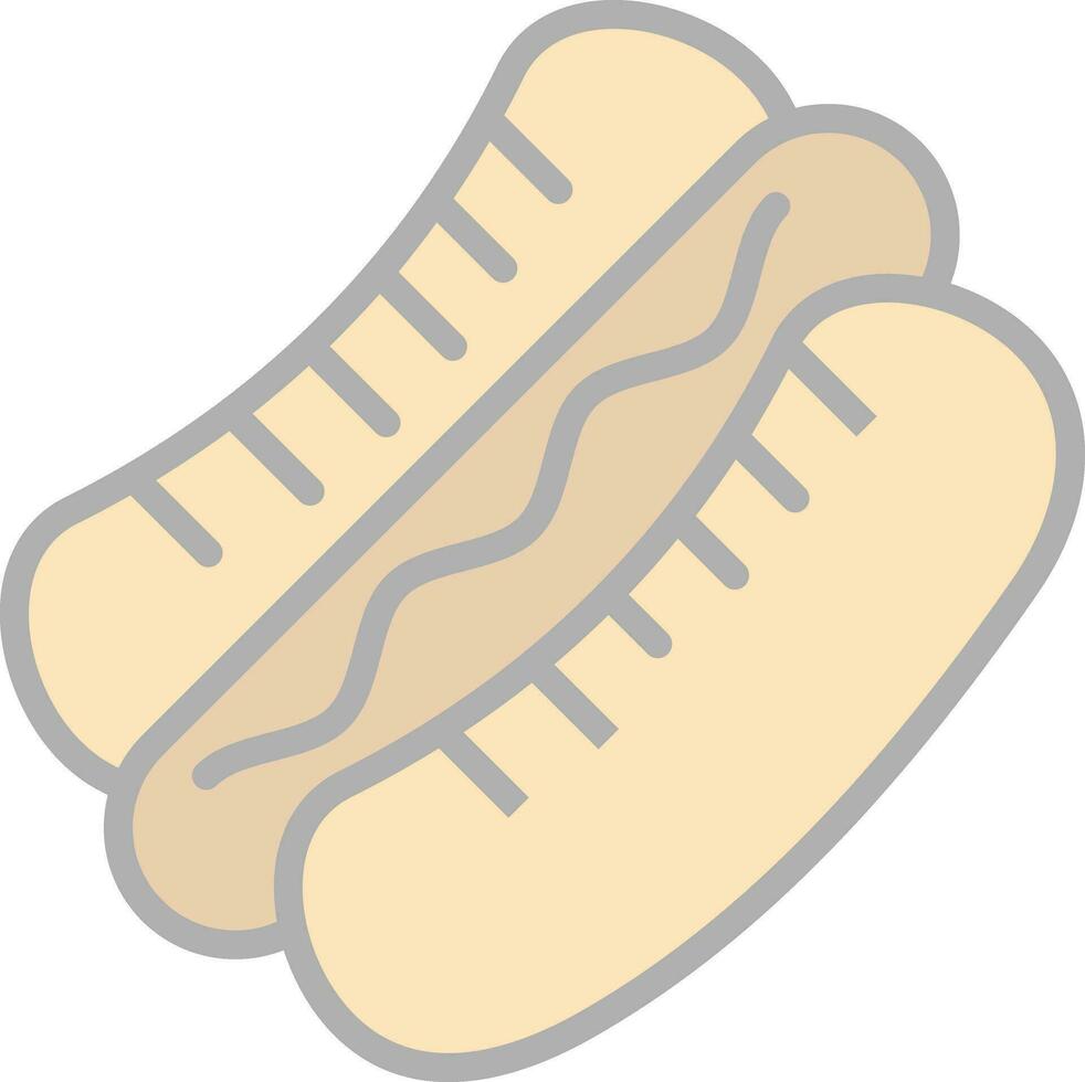 Hot dog Vector Icon Design