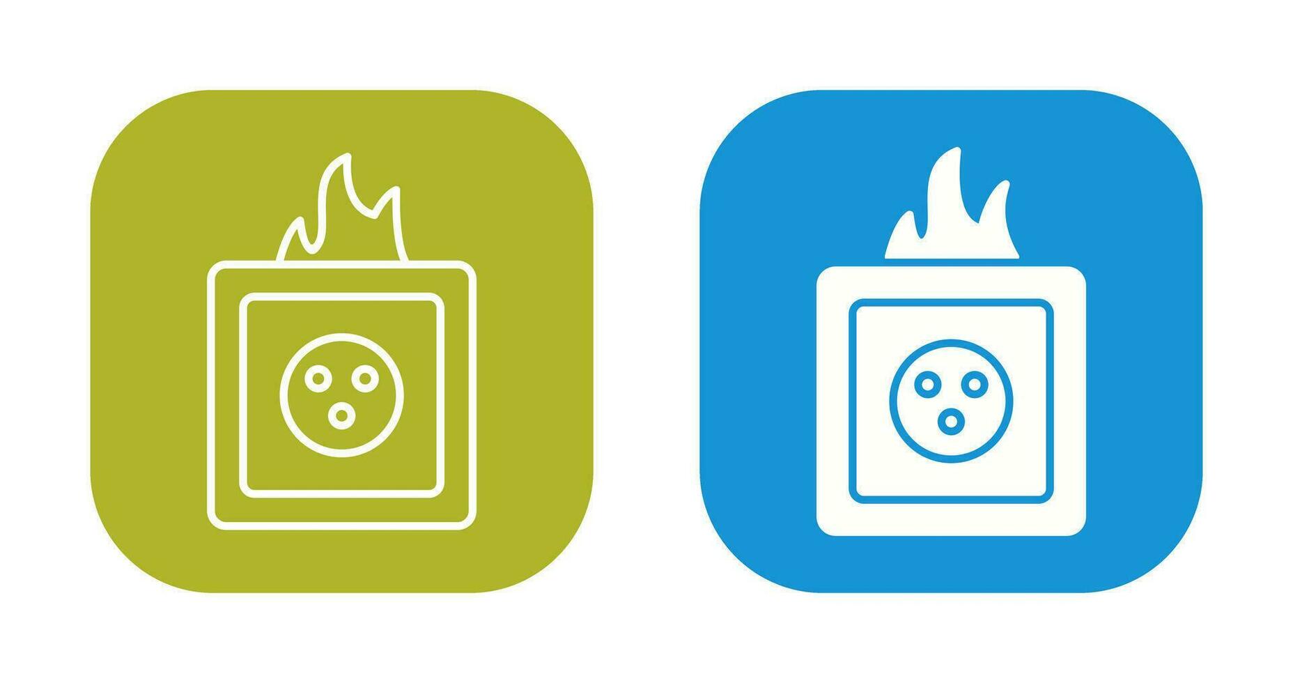 Unique Fire in Socket Vector Icon