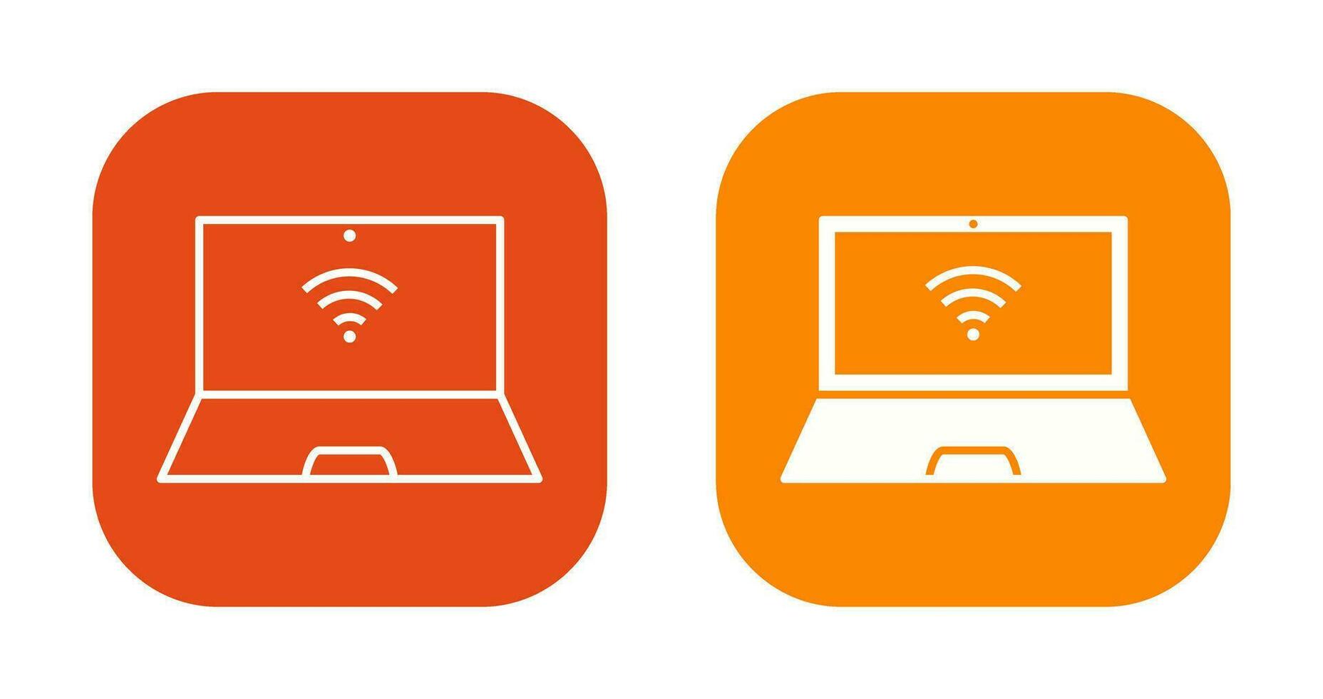 Unique Connected Laptop Vector Icon
