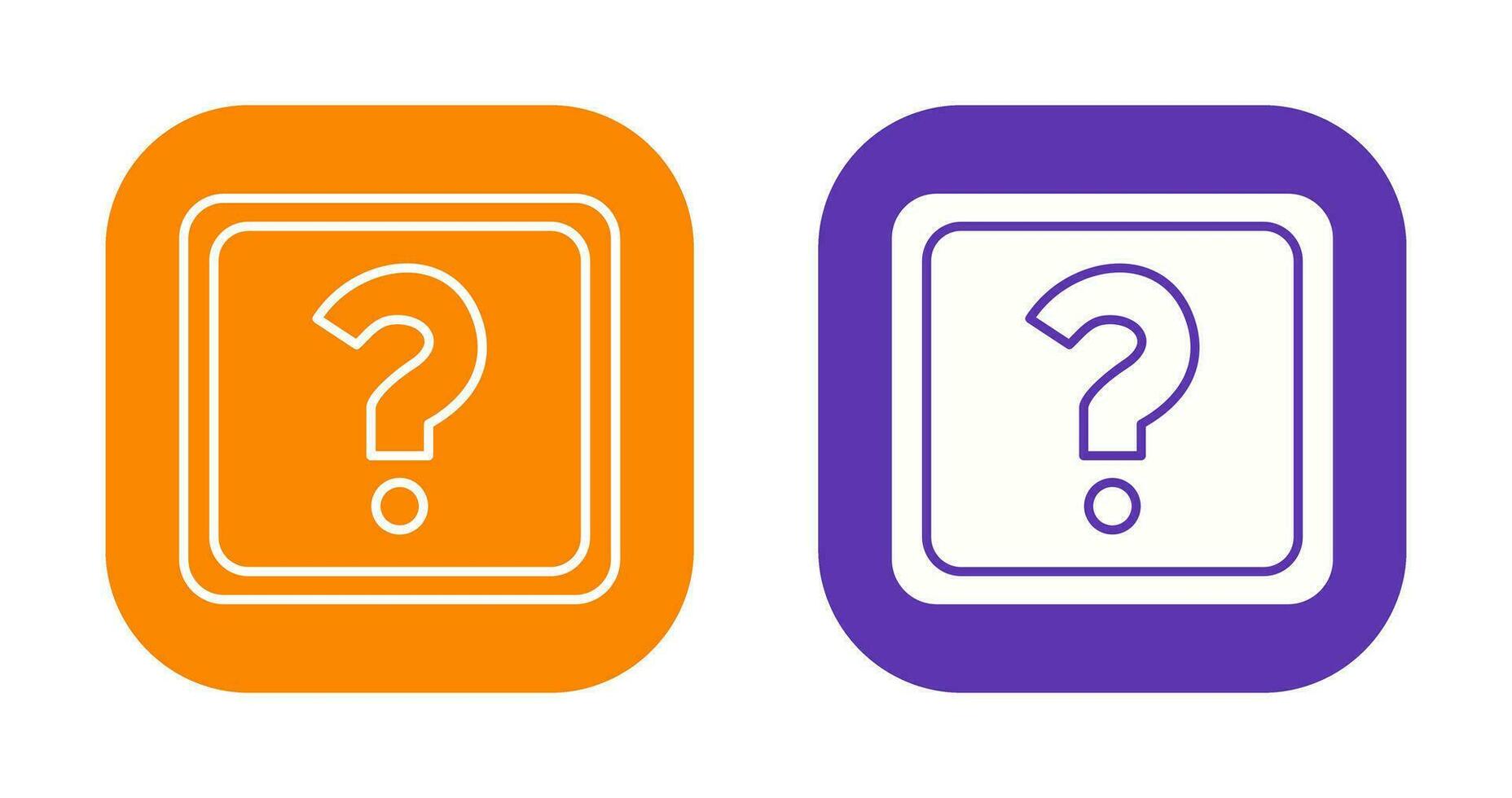Unique Question Mark Vector Icon