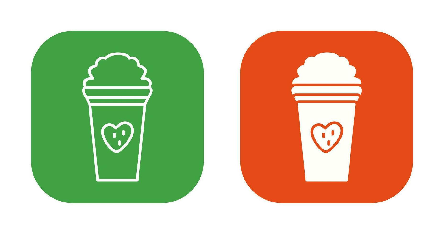 Unique Strawberry Milkshake Vector Icon