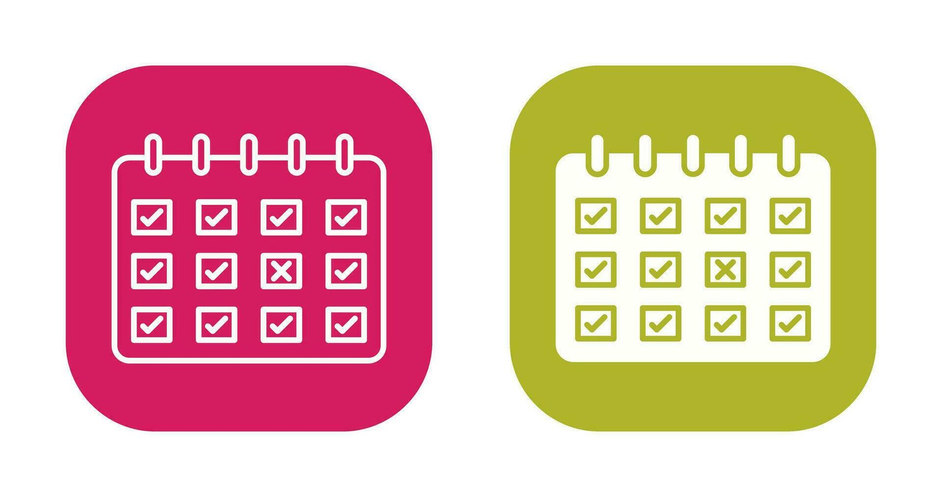 icono de vector de calendario marcado