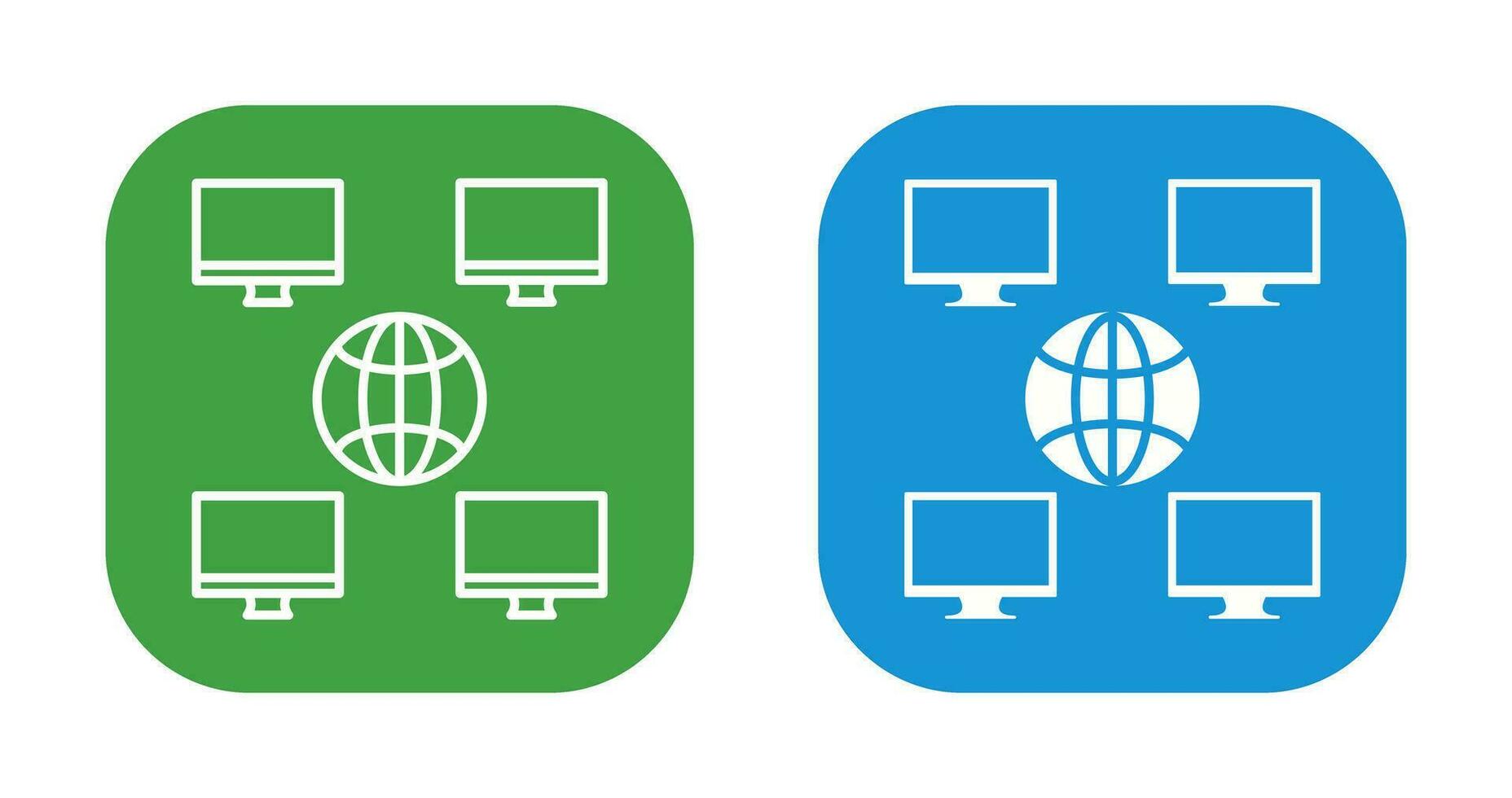 Unique Company Network Vector Icon