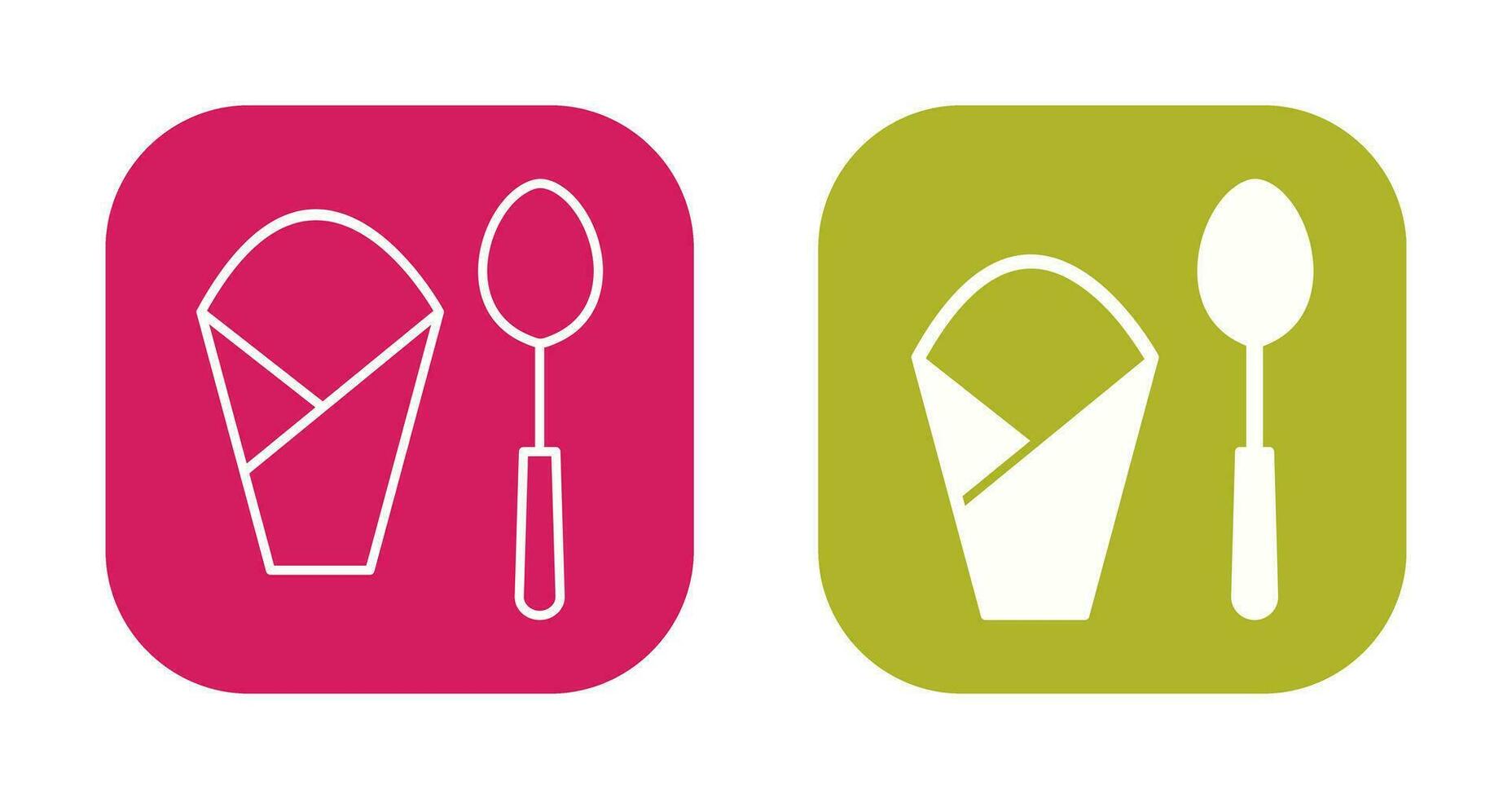 Spoon and Napkin Vector Icon