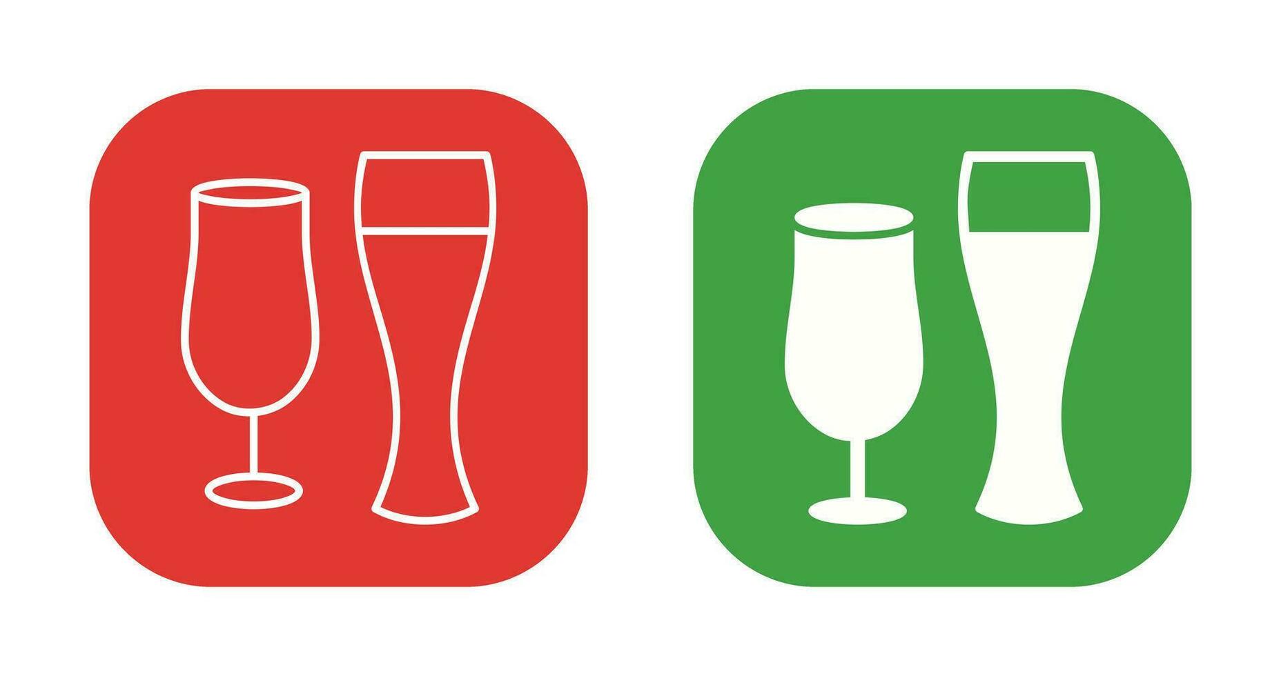 Unique Beer Glasses Vector Icon