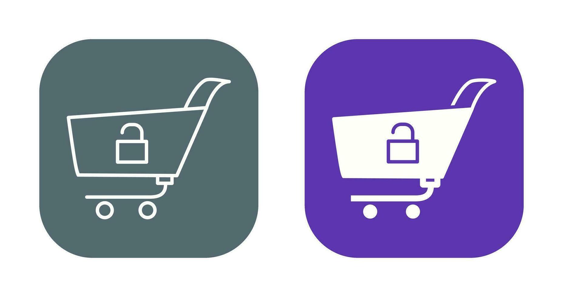 Unique Unlock Cart Vector Icon