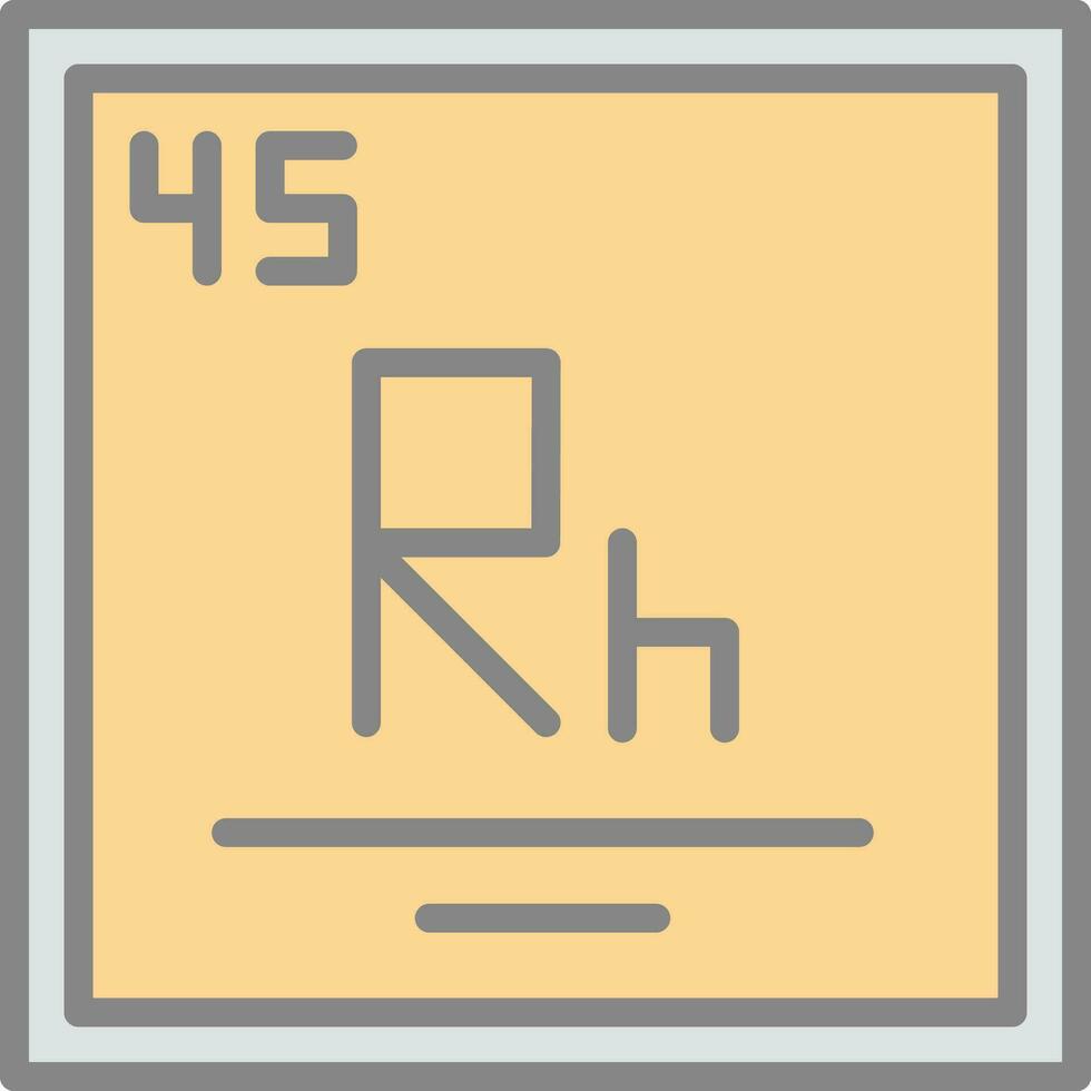 Rhodium Vector Icon Design