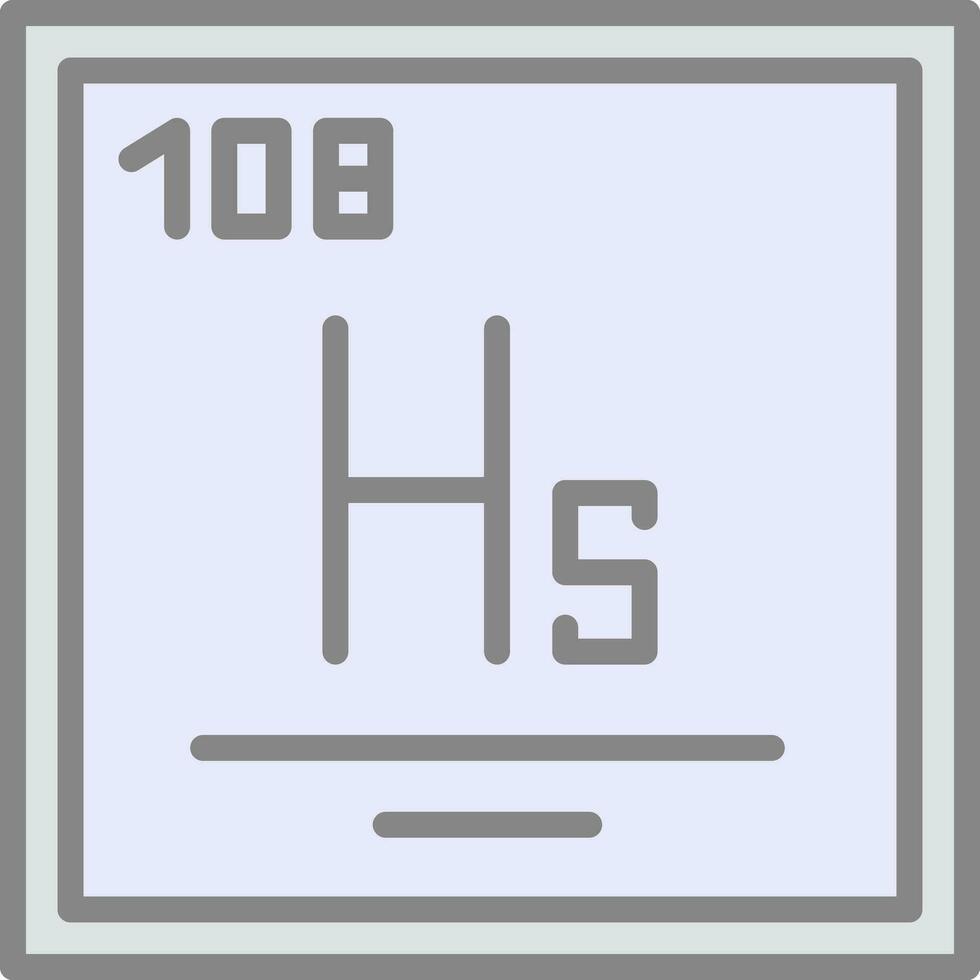 Hassium Vector Icon Design