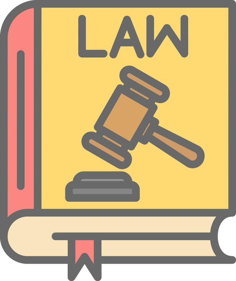 Law book Vector Icon Design