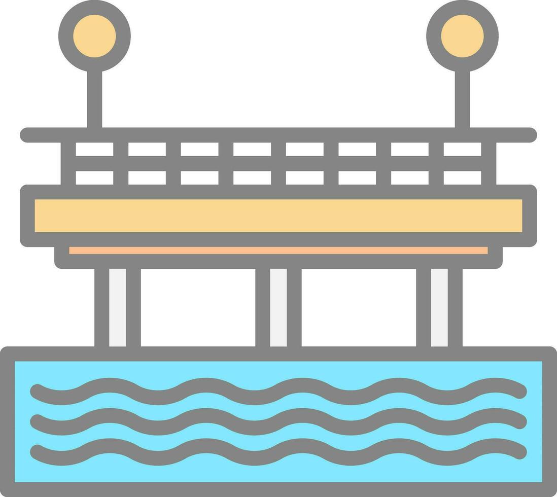 Pier Vector Icon Design