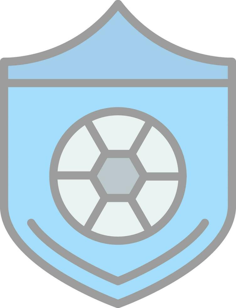 fútbol pelota en un proteger vector icono diseño